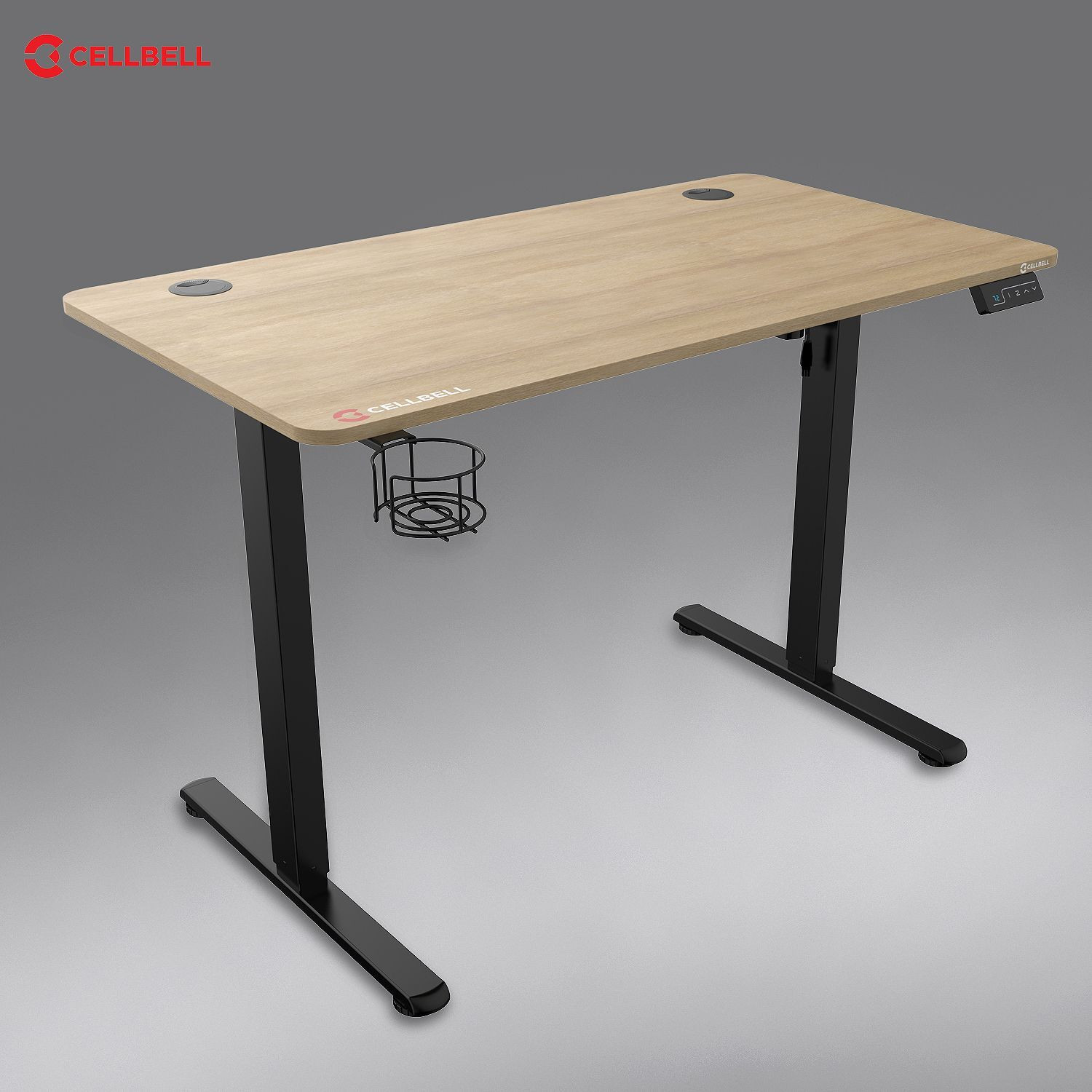 Image of Hepox Studio Electric height adjustable desk frame Only Metal Computer Desk (Straight, Finish Color - Black, DIY(Do-It-Yourself))