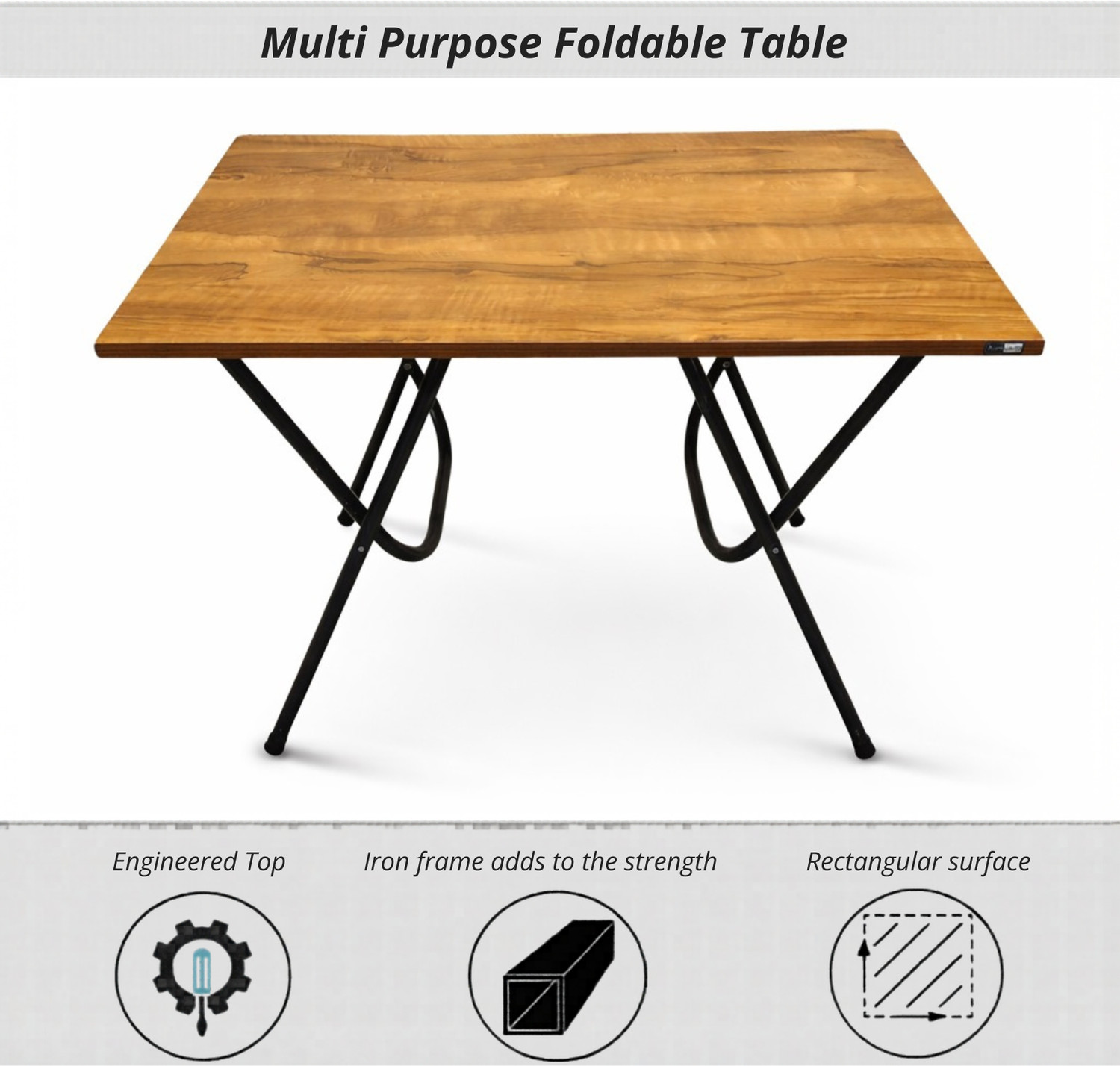 Image of AURALIVIN Engineered Wood Study Table (Free Standing, Finish Color - Brown, Pre-assembled)
