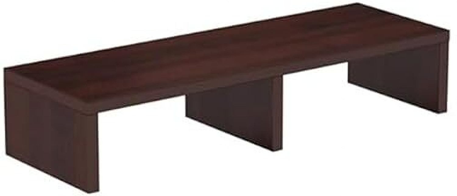 Image of Dwhandicrafts monitor stand for desk wooden monitor riser computer screen stand wood monitor stand computer monitor riser desktop shelf organizer Wooden Desk Stand Laptop Stand Compatible with 40 - 44cm Laptops (Black)