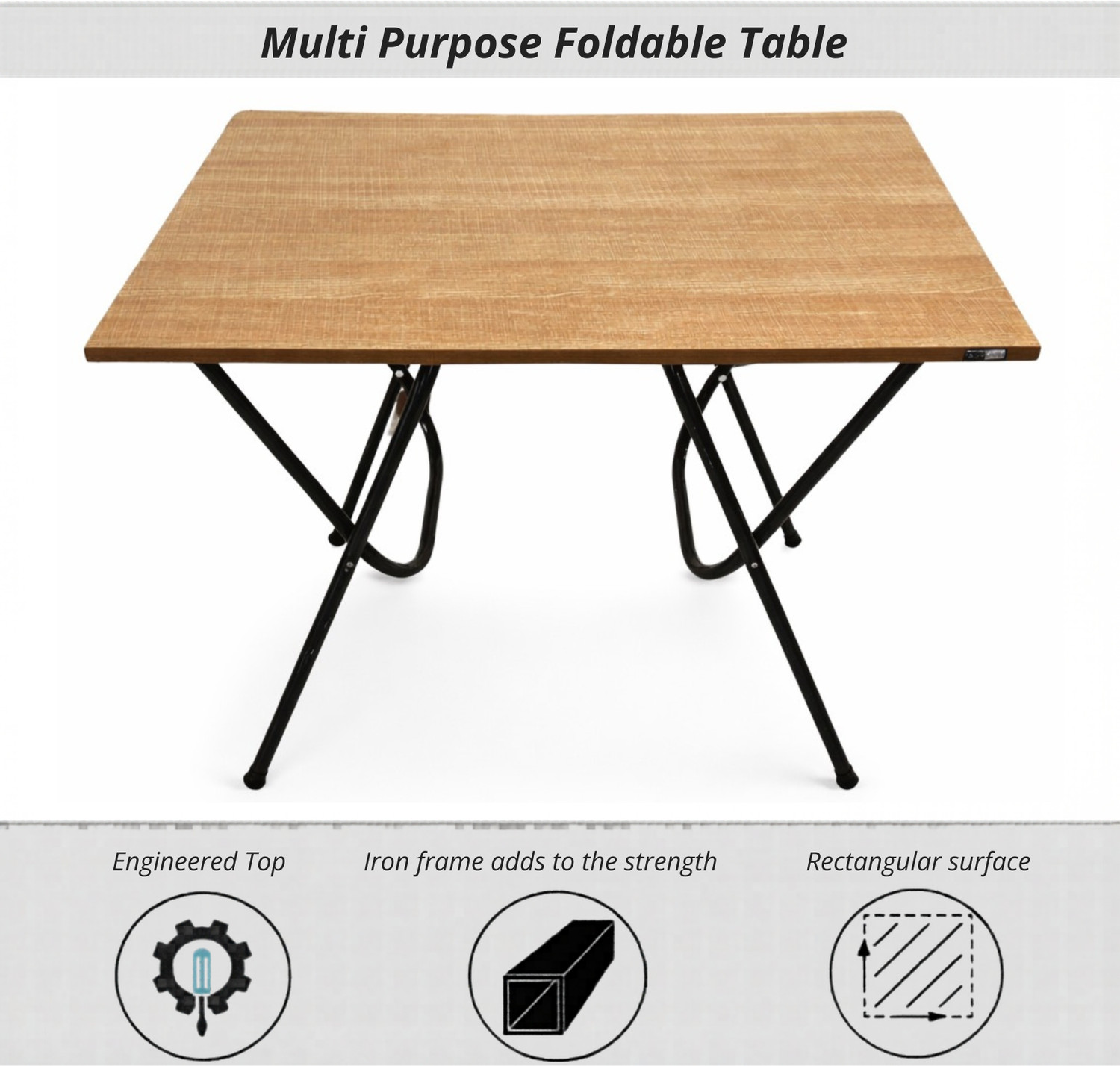 Image of AURALIVIN Engineered Wood Study Table (Free Standing, Finish Color - Beige, Pre-assembled)