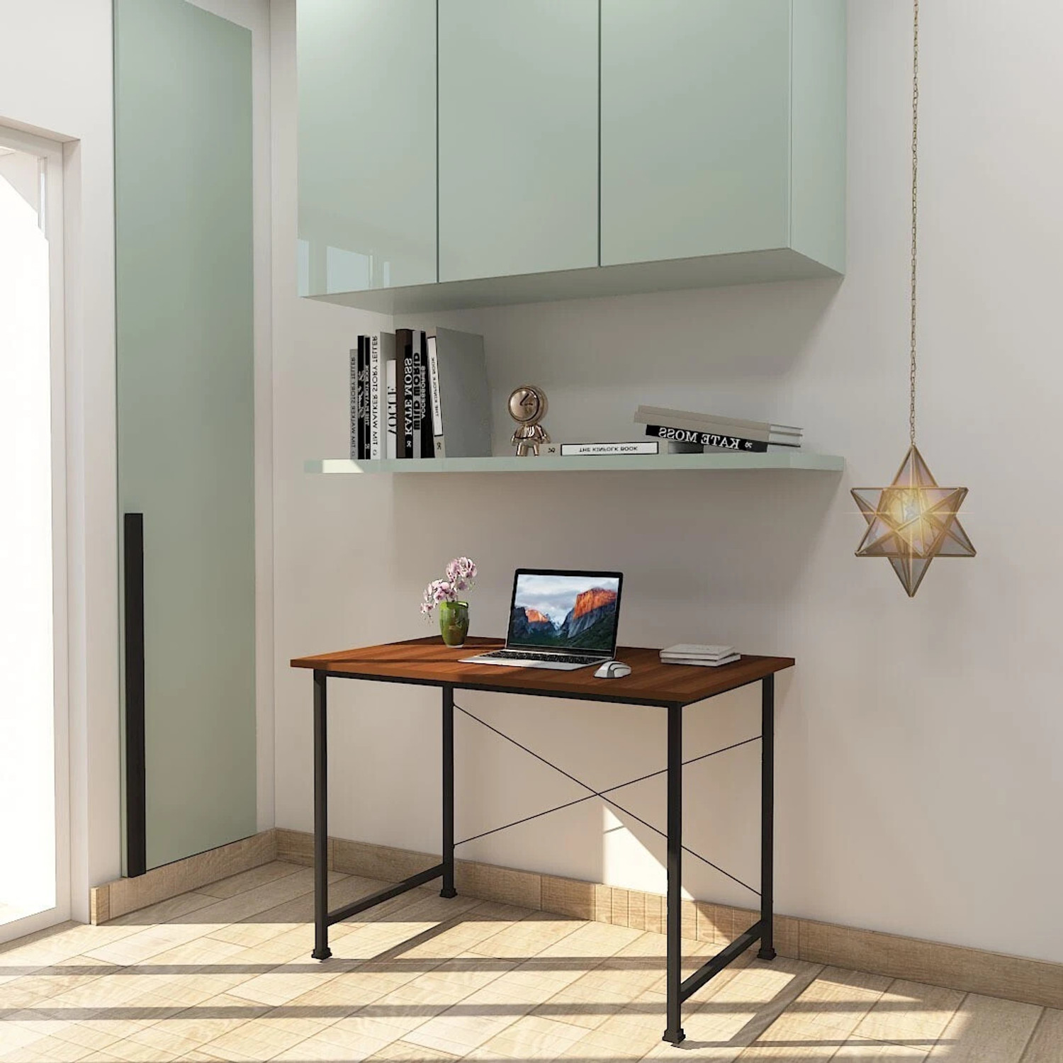 Image of CATIVE Engineered Wood Multipurpose Table (Free Standing, Finish Color - White, DIY(Do-It-Yourself))