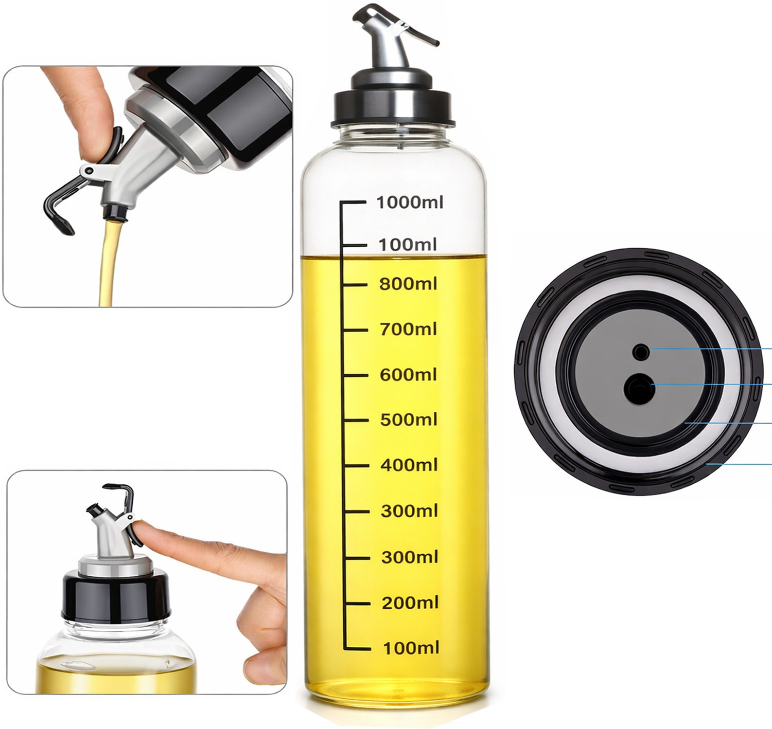 Image of Kitchstar 1000 ml Cooking Oil Dispenser (Pack of 1)