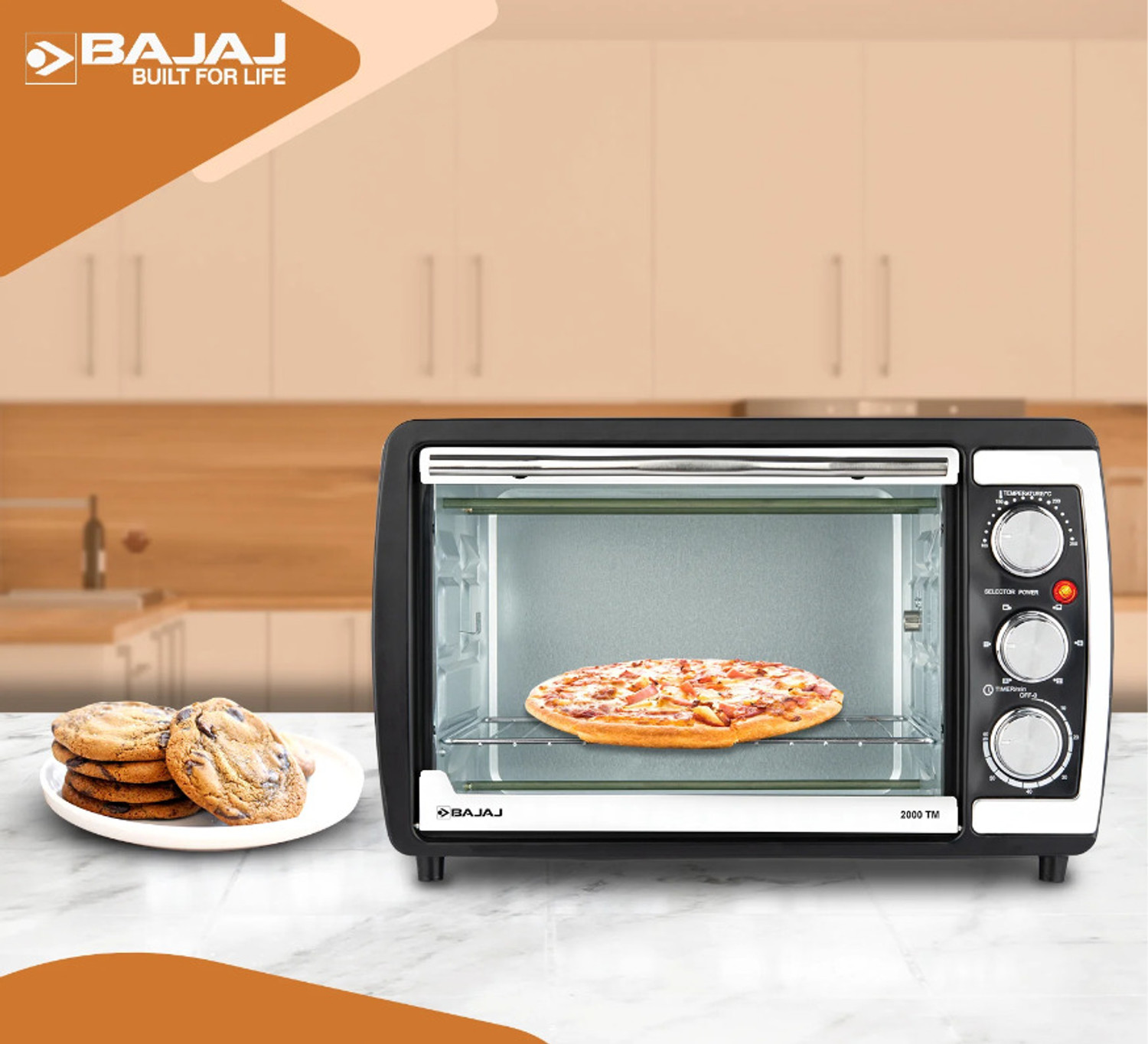 BAJAJ 20-Litre Oven Toaster Grill OTG 20 TM Launch year 2025, Black grey