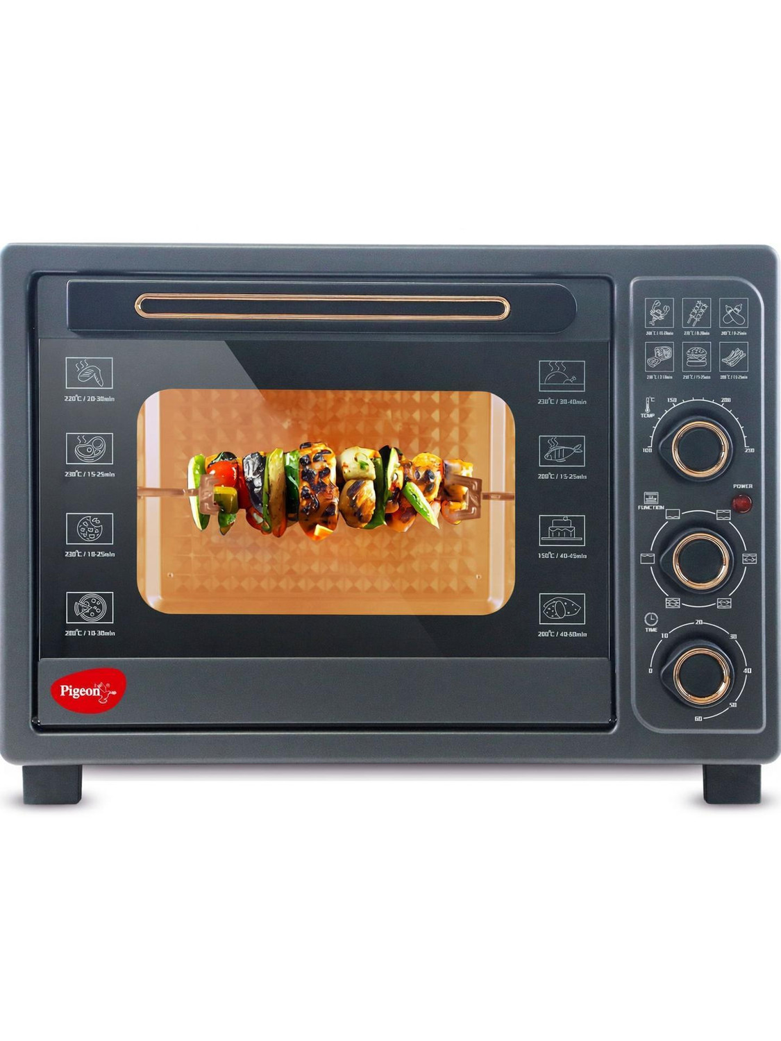 Pigeon 50-Litre Oven Toaster Grill OTG OTG 50L With Rotisserie, Black
