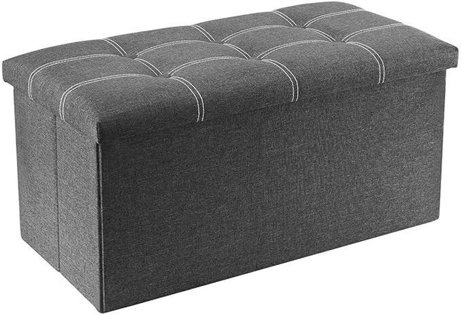 Image of ABTRIX WITH AB Fabric Cube Ottoman (Finish Color - Grey, Beige, DIY(Do-It-Yourself))