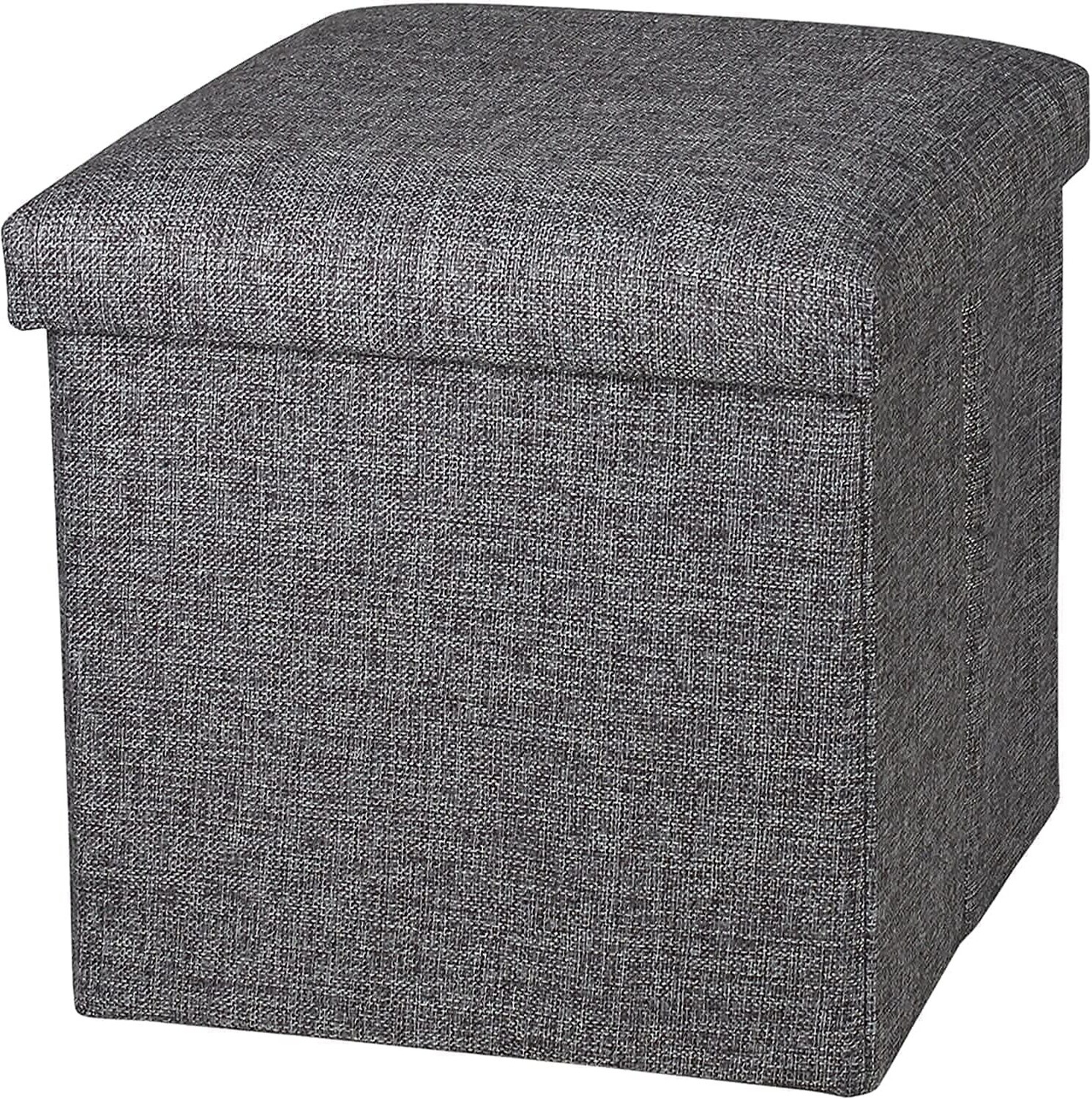 Image of ABTRIX WITH AB Fabric Cube Ottoman (Finish Color - Grey, Beige, DIY(Do-It-Yourself))