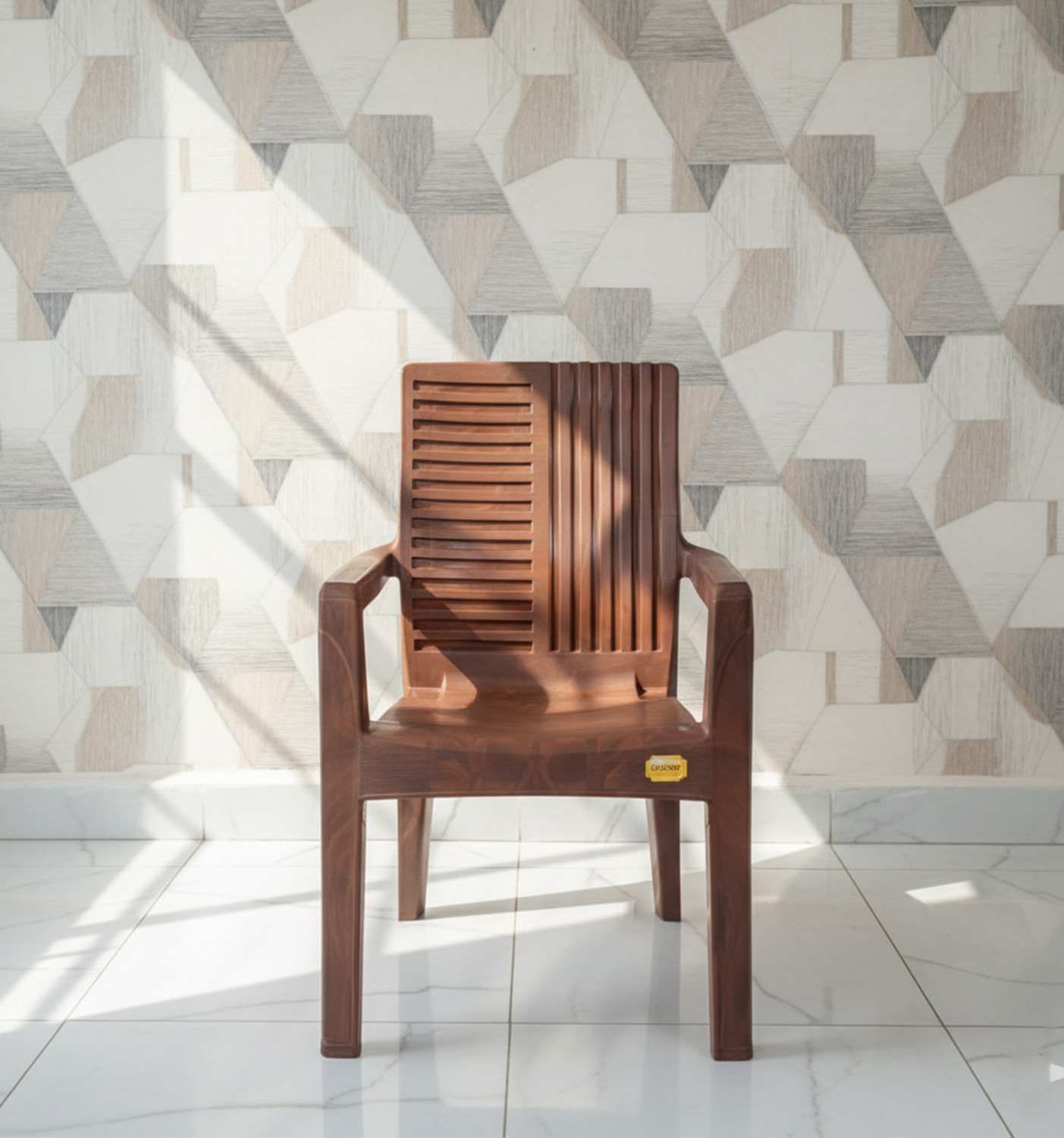 Image of COMFORT Creation Gold Model heritage ortho with high back heavy duty mould Plastic Living Room Chair (Finish Color - Brown, Pre-assembled)