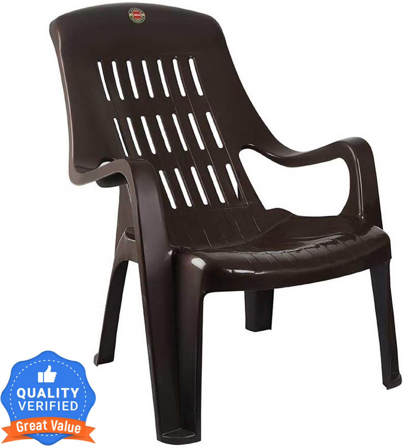 cello Comfort Plastic Outdoor Chair, Brown - Image 6