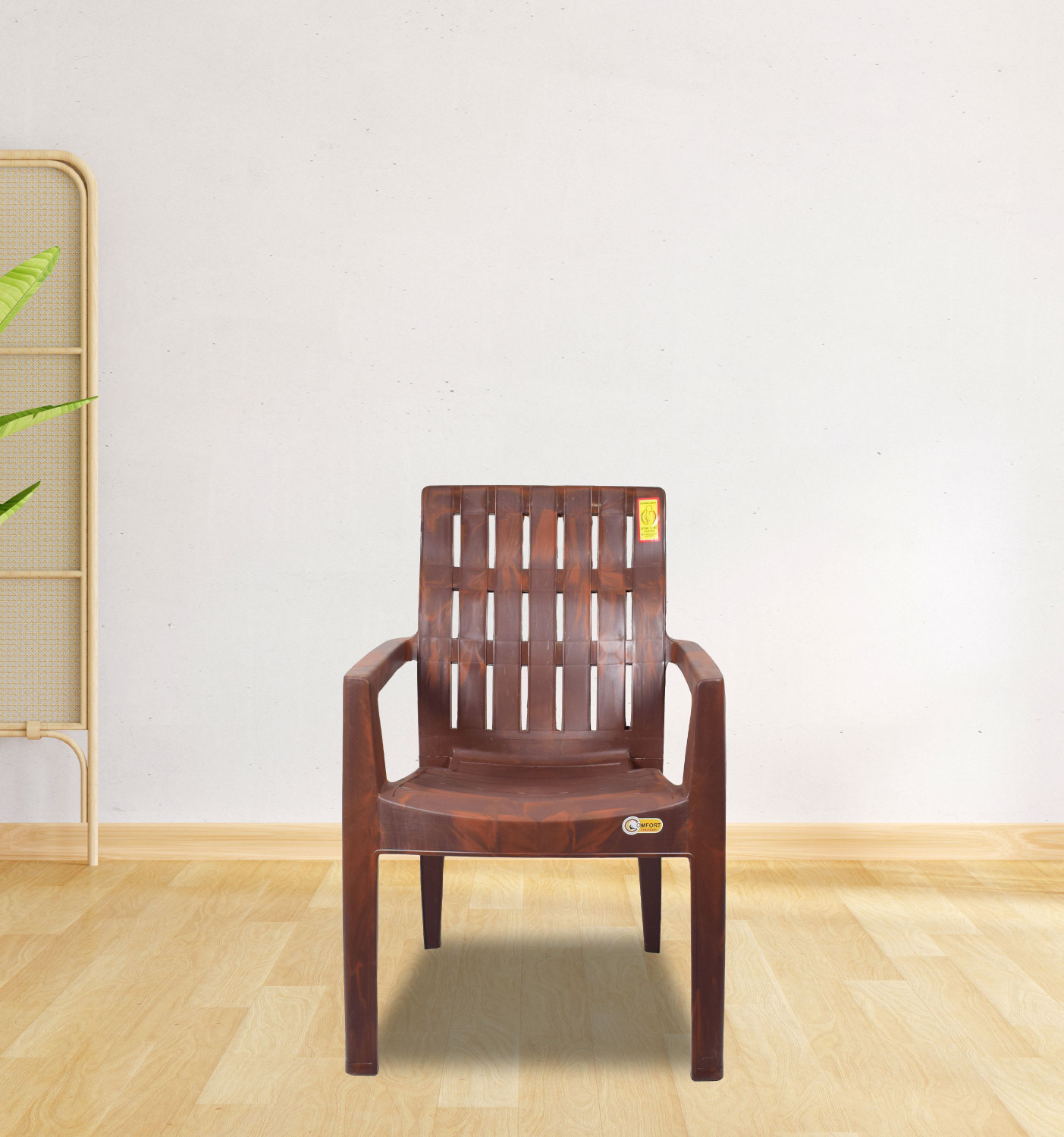 Image of COMFORT Creation Oxy Plastic Chair for Home /Glossy Finish Chair for Office /Dining Room, Kitchen Plastic Outdoor Chair (Metalic Green, Pre-assembled)