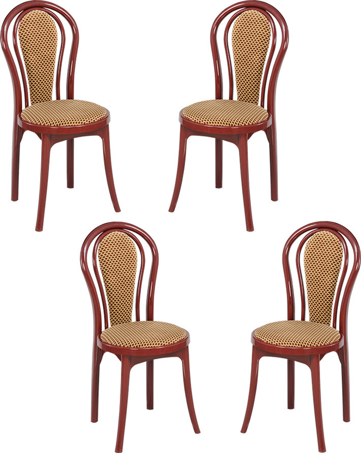 Image of MAHARAJA Alpha Comfort Chair with Armrest for Home & Office Use Plastic Outdoor Chair (Brown, Set of 6, Pre-assembled)