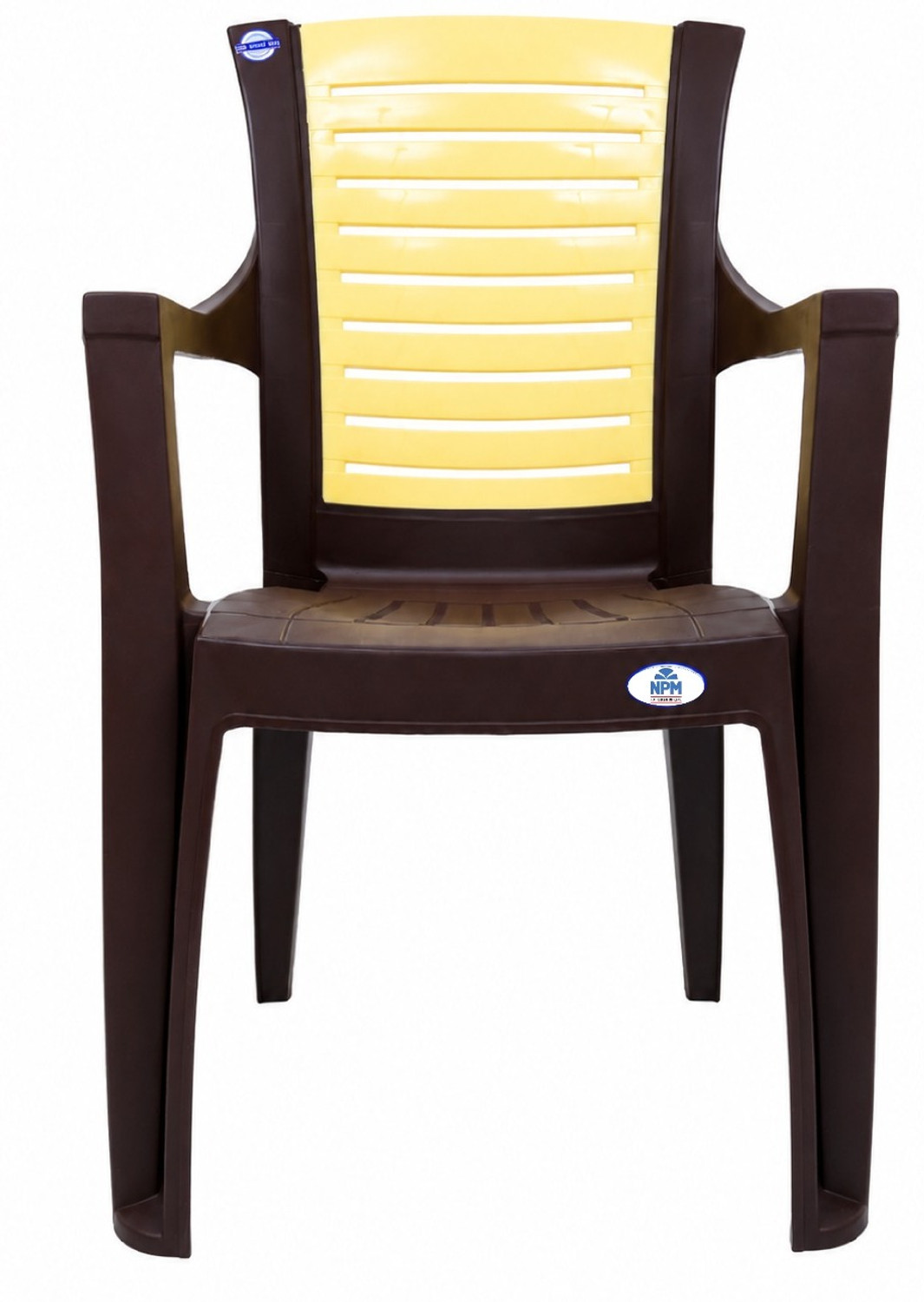 Image of SRI GAYATHRI POLYMERS Plastic Outdoor Chair (Beige, Pre-assembled)
