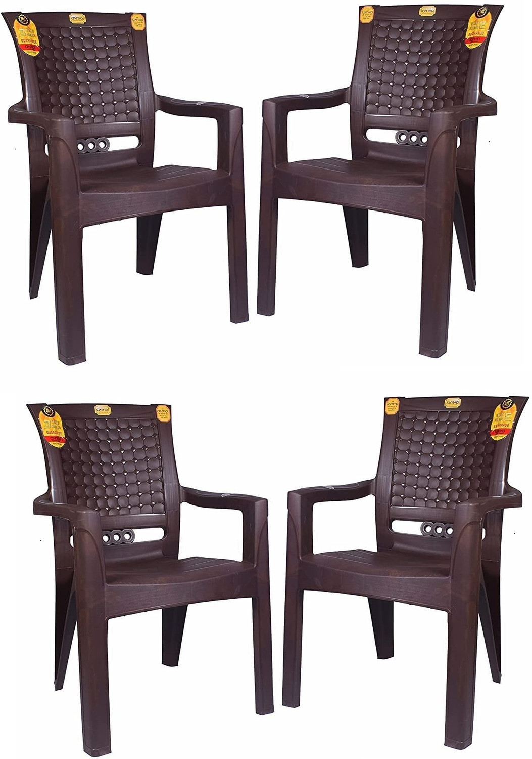 Image of COMFORT Creation Gold Model heritage ortho with high back heavy duty mould Plastic Living Room Chair (Finish Color - Brown, Pre-assembled)