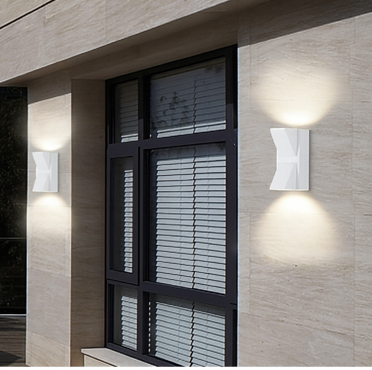 Image of Hybrix LED Up /Down Wall Light, 10 Watt Optical COB LED, White Body, Shock Proof Premium Look, Warm White Light, IP67 Waterproof for Indoor /Outdoor Use (SINGLE) Post Light Outdoor Lamp (White)