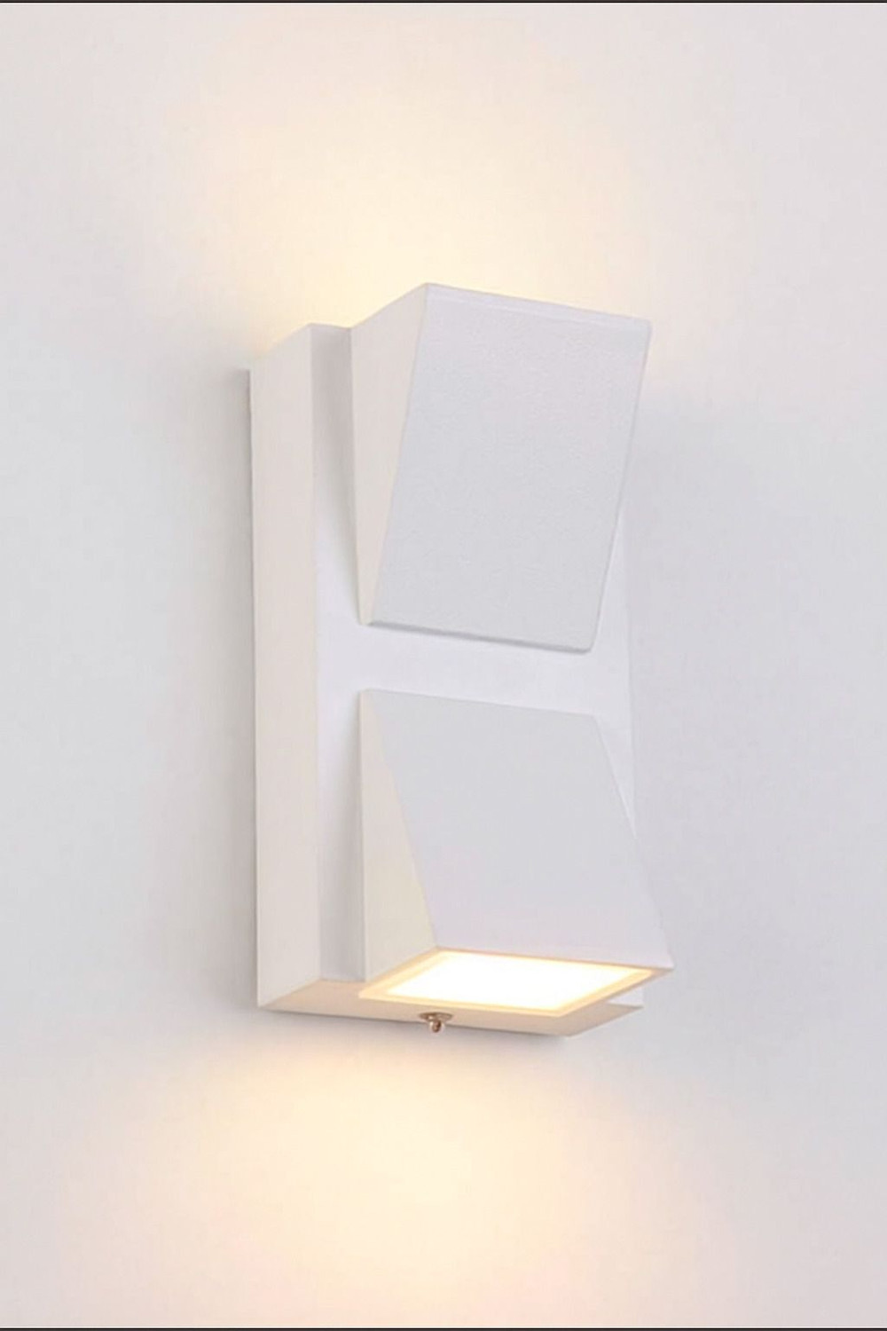 Image of Hybrix LED Up /Down Wall Light, 10 Watt Optical COB LED, White Body, Shock Proof Premium Look, Warm White Light, IP67 Waterproof for Indoor /Outdoor Use (SINGLE) Post Light Outdoor Lamp (White)