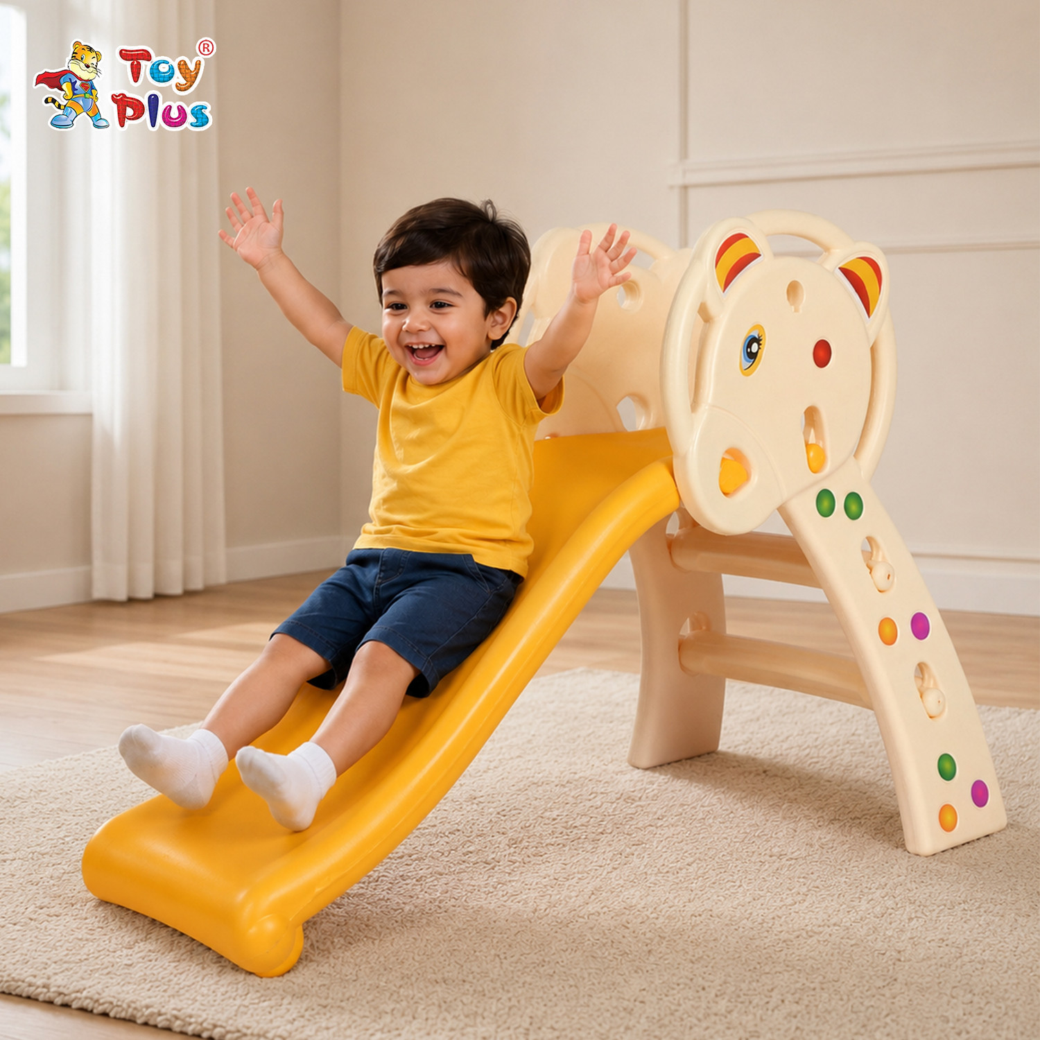Image of JoyRide JoyRoller Ride-On Toy for Kids |Push Rider|Backrest Indoor /Outdoor Use 1-3 Years (Blue)