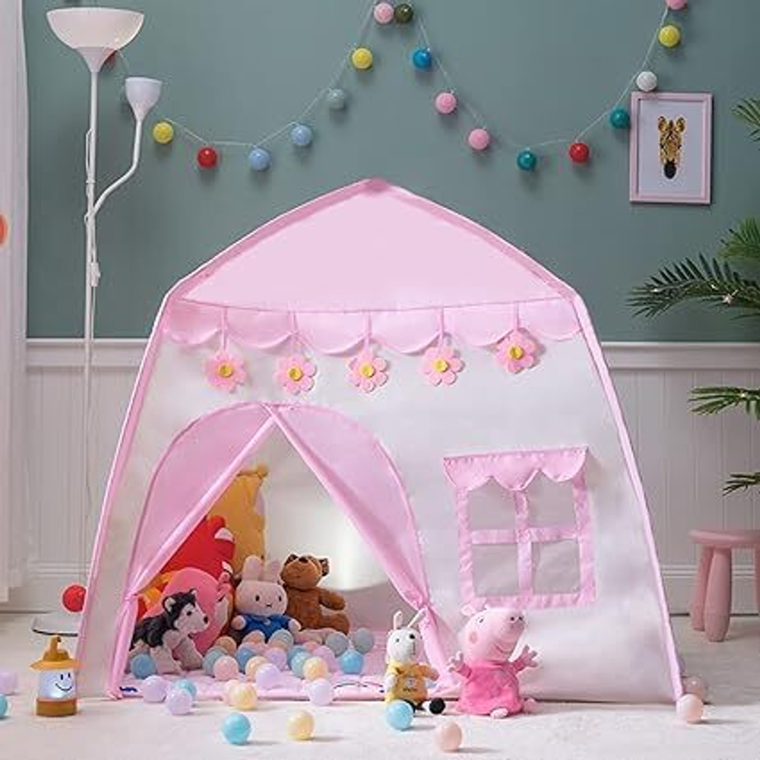 Image of Gurukrupa International Jumbo Size Extremely Light Weight Kids Play Tent House for 3-13 Year Old Girls and Boys (Multicolor)
