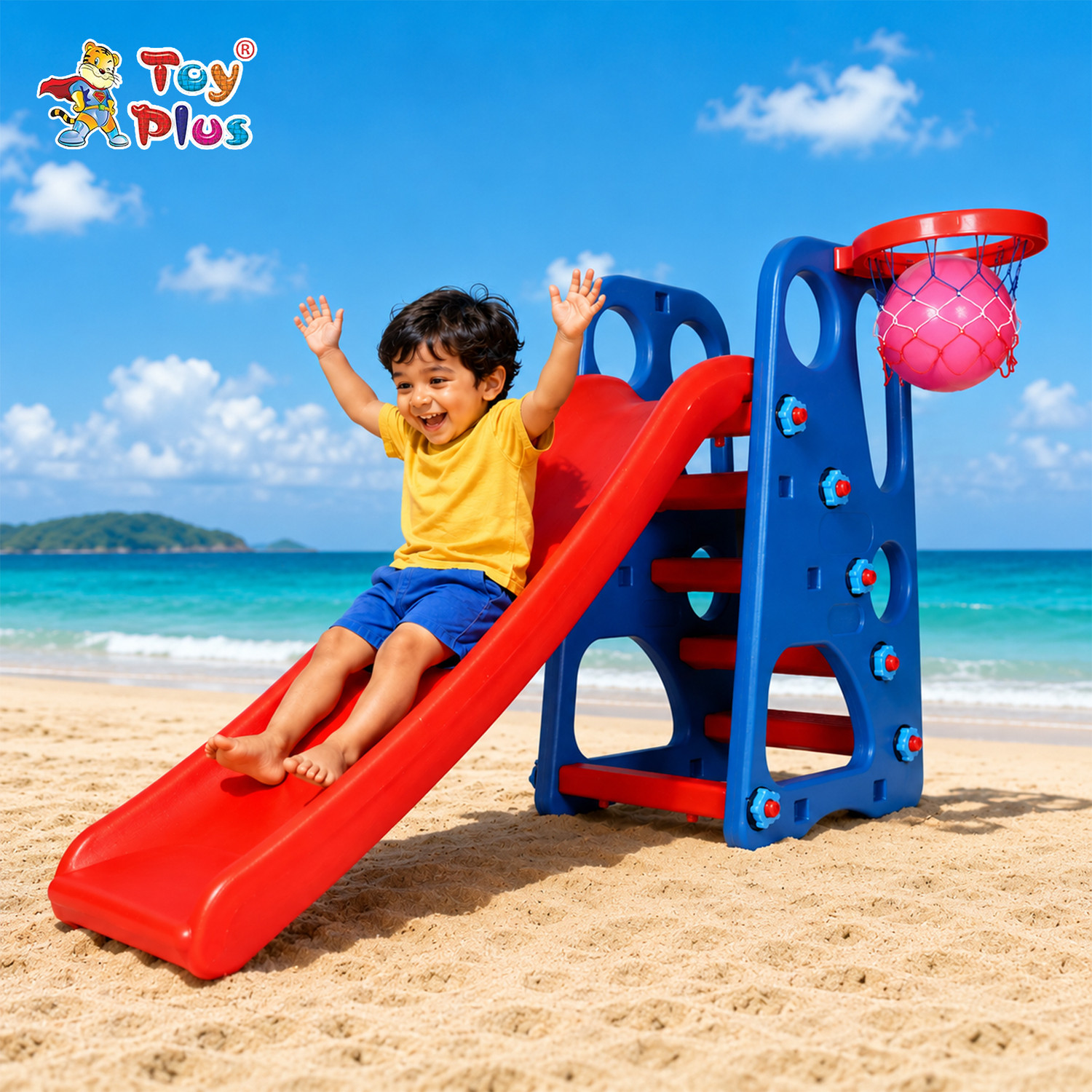 Image of JoyRide JoyRoller Ride-On Toy for Kids |Push Rider|Backrest Indoor /Outdoor Use 1-3 Years (Blue)