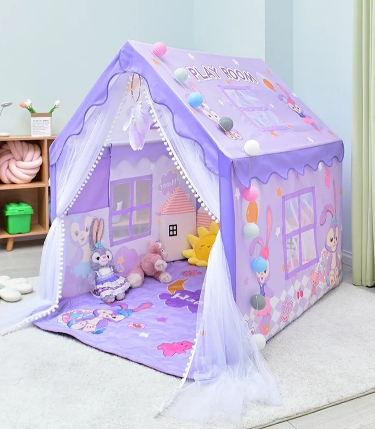 Image of Gurukrupa International Jumbo Size Extremely Light Weight Kids Play Tent House for 3-13 Year Old Girls and Boys (Multicolor)