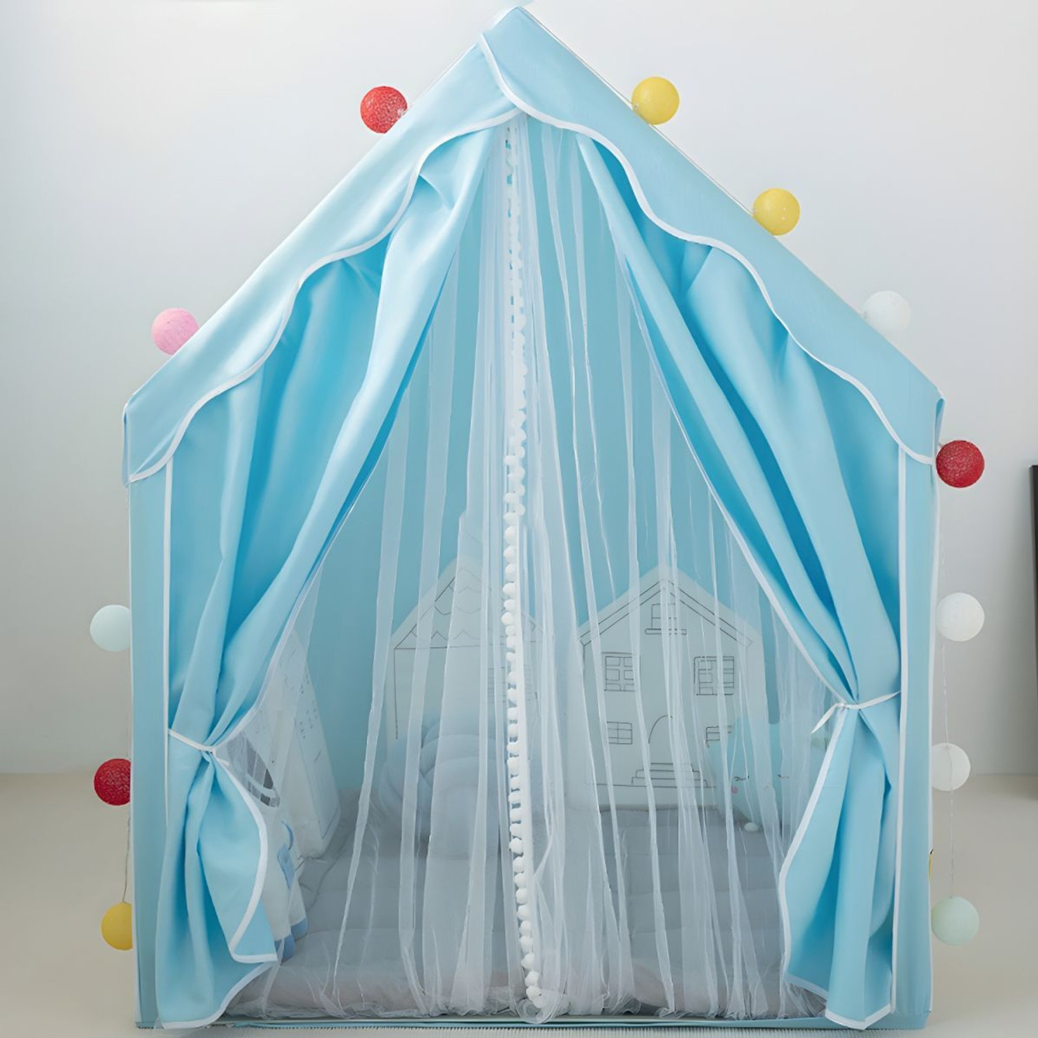 Image of SANGANIENTERPRICE Kids Play Tent House for 3 to 10 Years Old Girls and Boys (Multicolor)