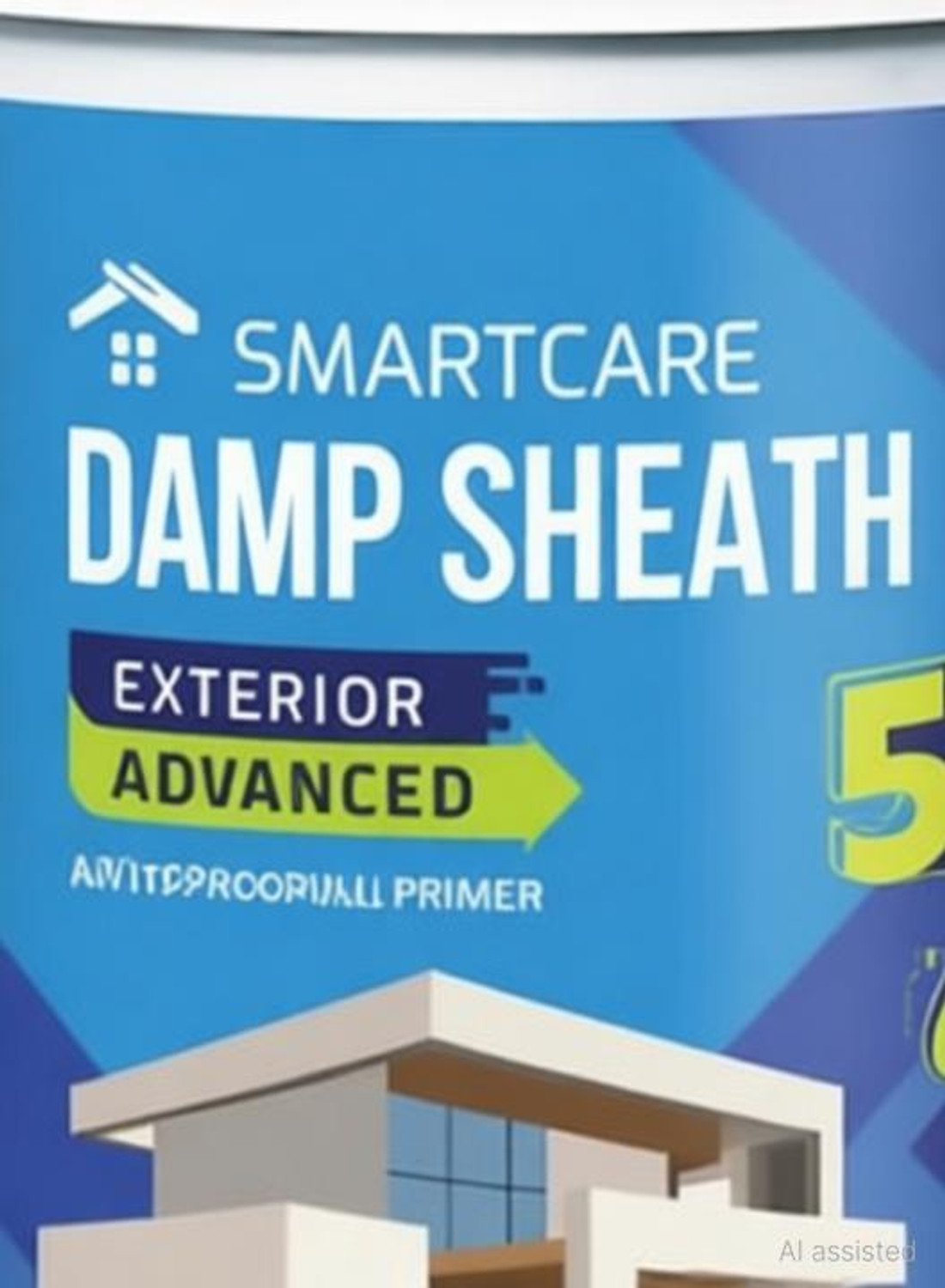 Image of Asian Paints SMARTCARE DAMP SHEATH EXTERIOR WHITE WALL PRIMER WHITE Emulsion Wall Paint (1 L)
