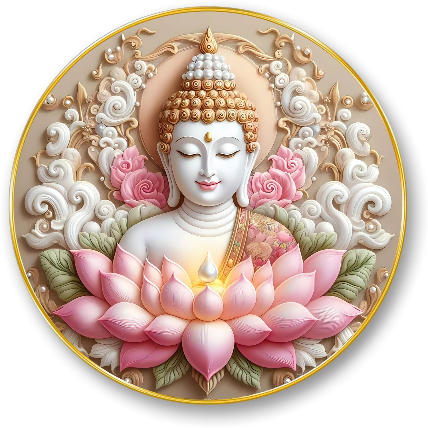 Image of Heritagecrafts Crystal Radha Photo With Golden Strip Digital Reprint 12 inch x 18 inch Painting (Without Frame)