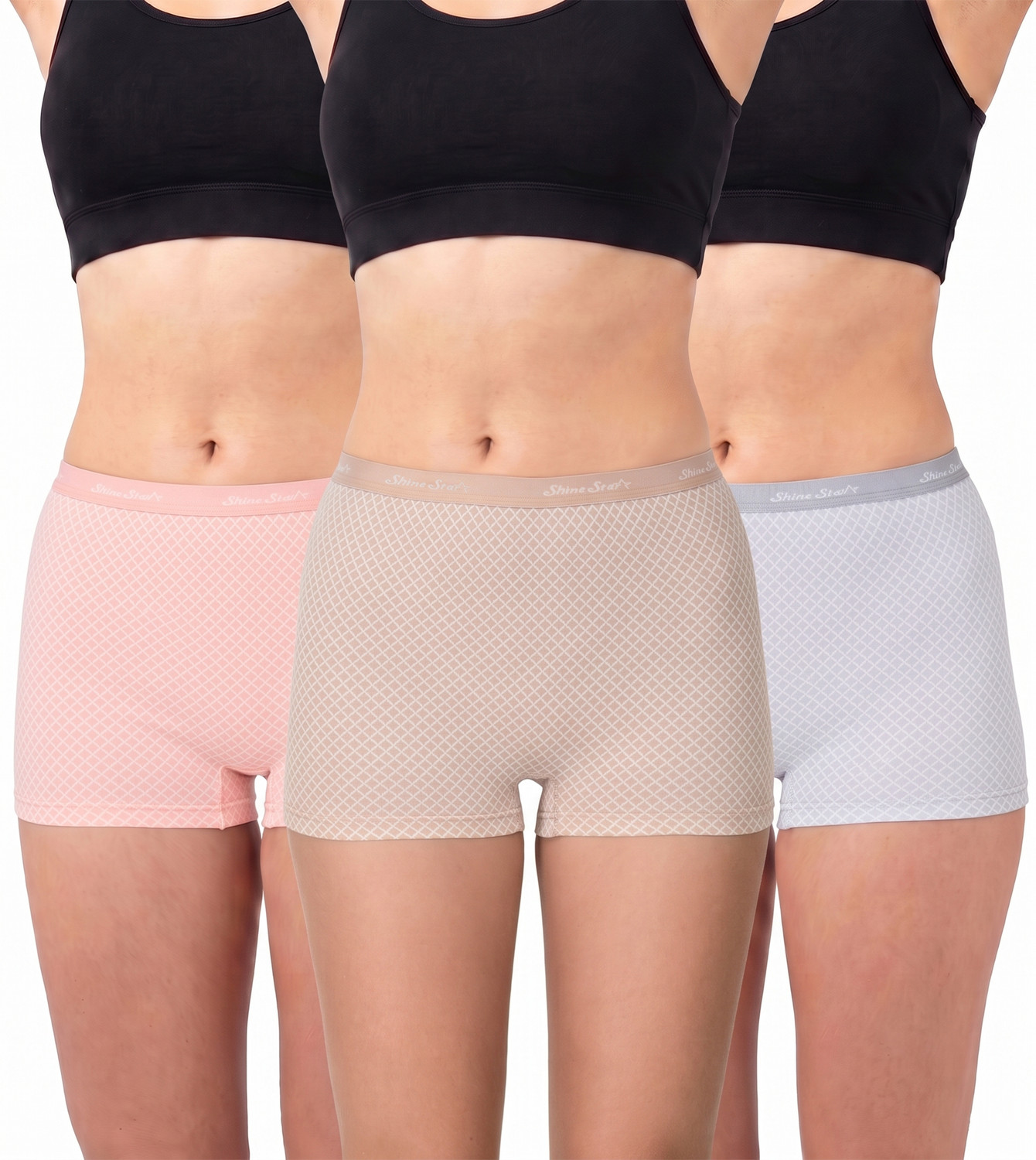 Image of mpdenterprises Pack of 4 Women Boy Short Multicolor Panty