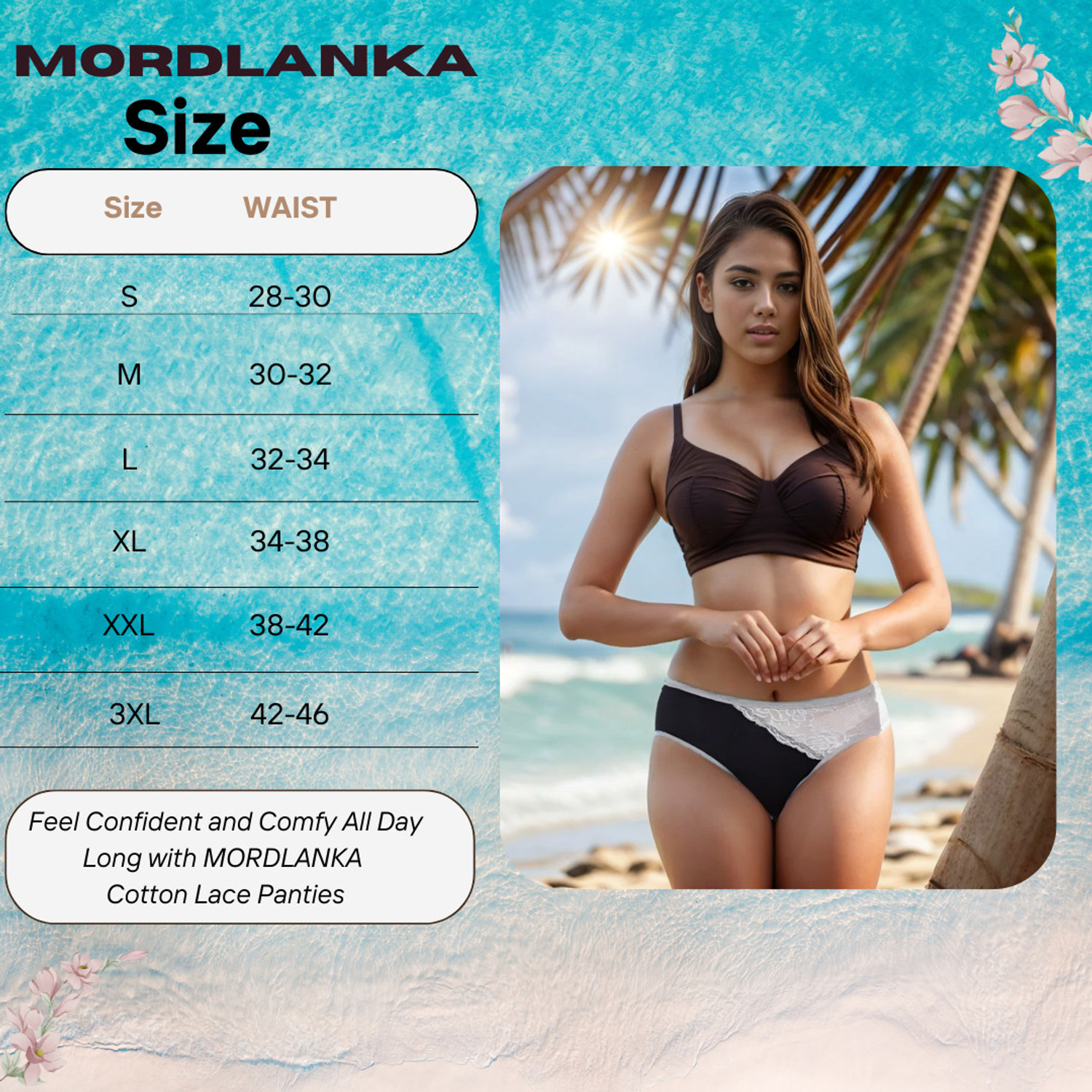 Image of MORDLANKA Pack of 3 Women Bikini Blue, Red, Black Panty