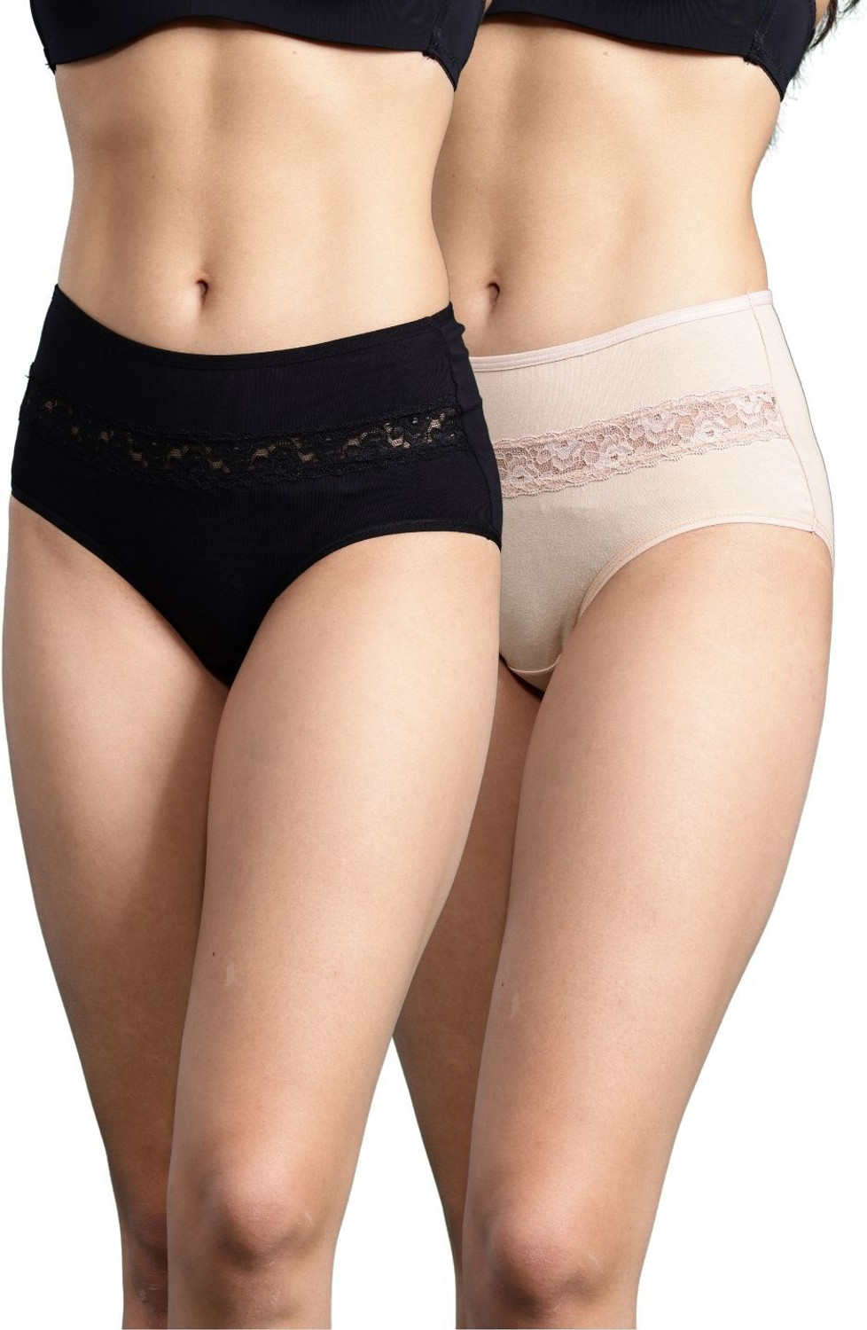 Image of MORDLANKA Pack of 3 Women Bikini Blue, Red, Black Panty