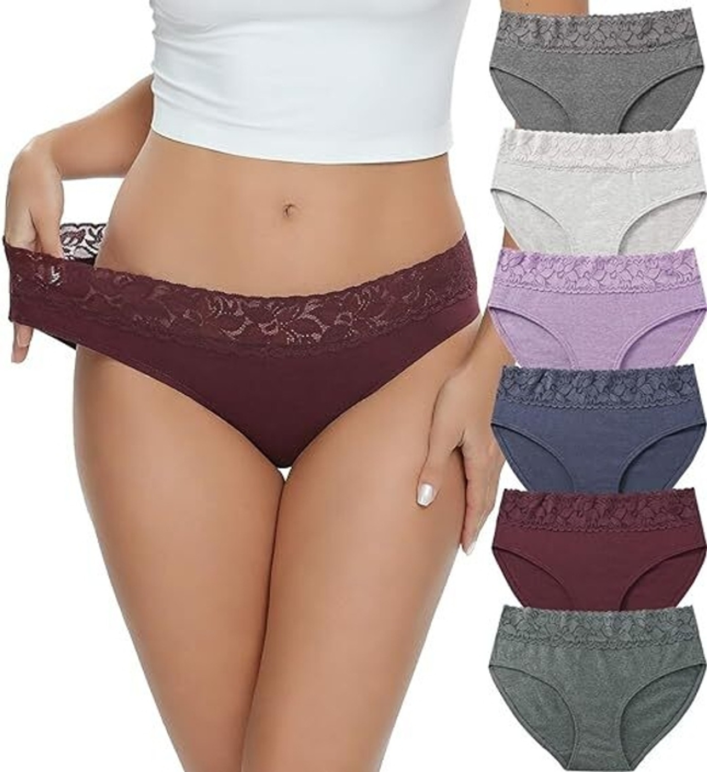 Image of MORDLANKA Pack of 3 Women Bikini Blue, Red, Black Panty