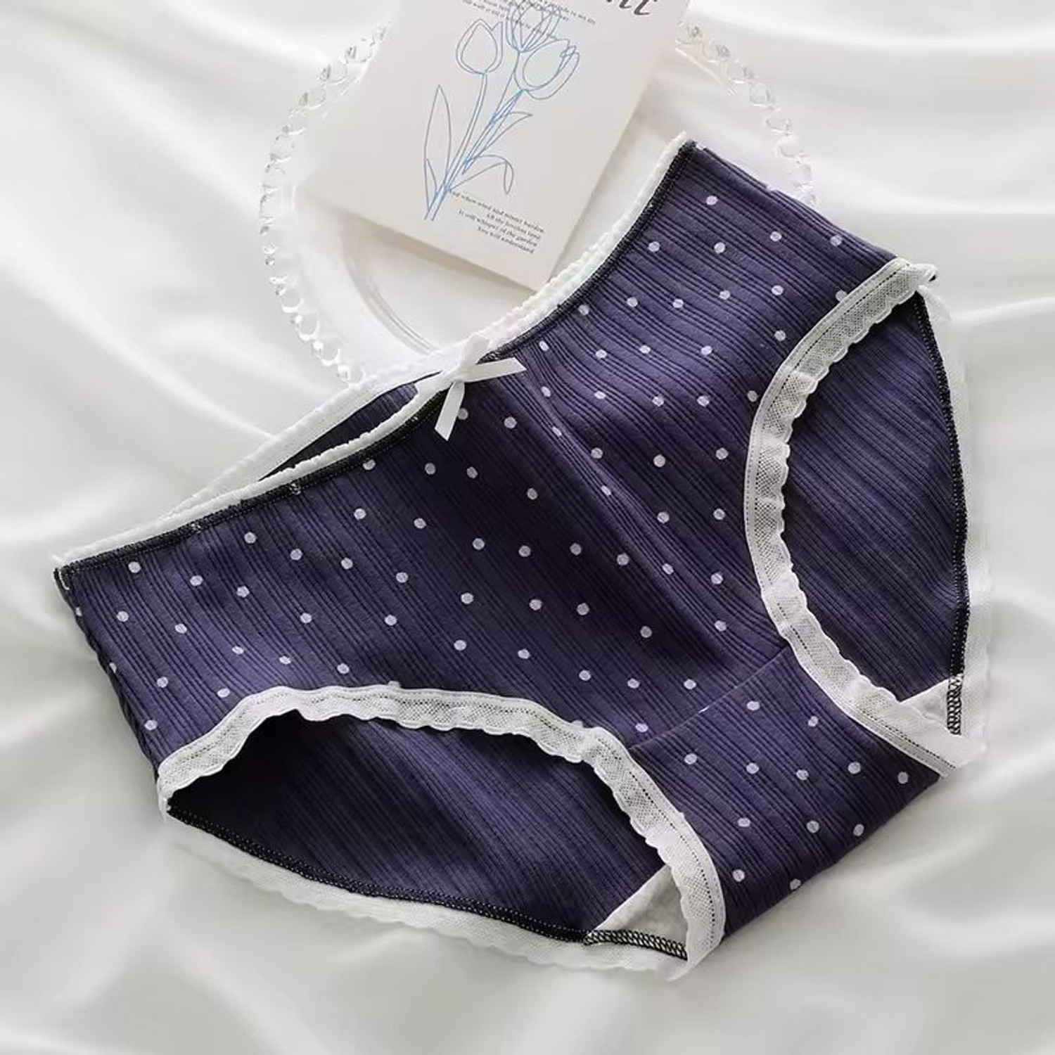 Image of Wincly Fashion Pack of 3 Women Hipster White, Blue Panty