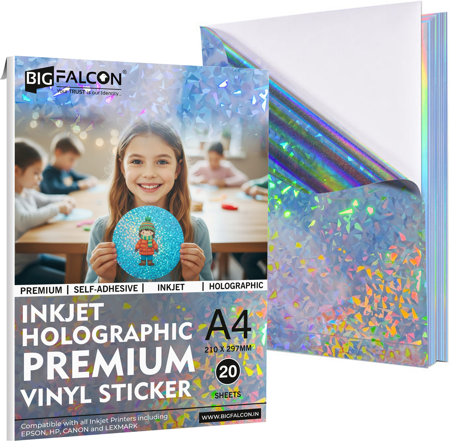 Image of BIGFALCON Premium Artist's Tracing Paper Translucent for Pencil,Marker & Ink Unruled A4 (210x297mm) 95 gsm Inkjet Paper (Set of 2, Translucent)