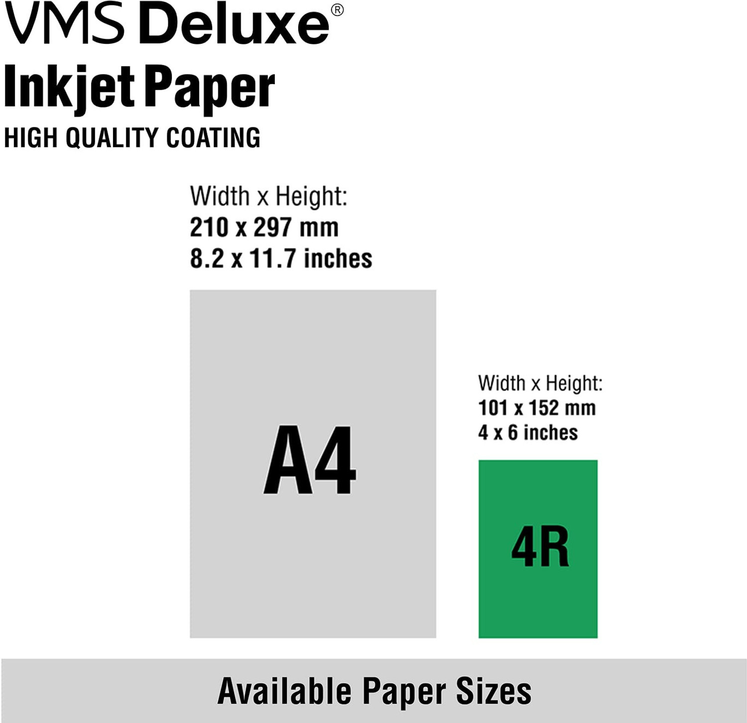 Image of VMS Deluxe Glossy Photo Paper (20 Sheets) Unruled A4 180 gsm Inkjet Paper (Set of 1, White)