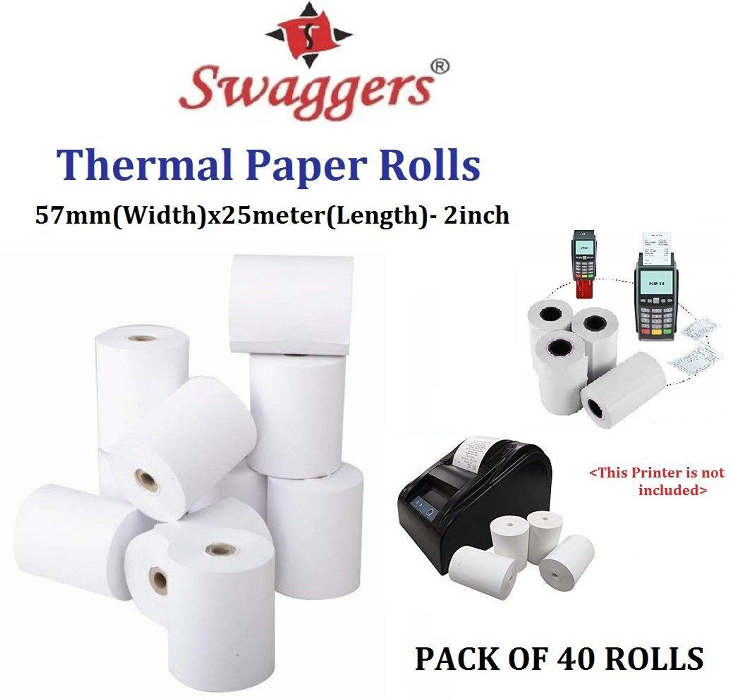 Image of VMS Deluxe Glossy Photo Paper (20 Sheets) Unruled A4 180 gsm Inkjet Paper (Set of 1, White)
