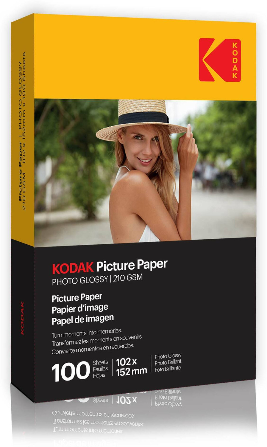 Flipkart.com | KODAK 210 GSM 4R 100 Sheets High Glossy Cast Coated Water Resistant Photo Paper unruled 4R (4X6 inch) 210 gsm Photo Paper - Photo Paper