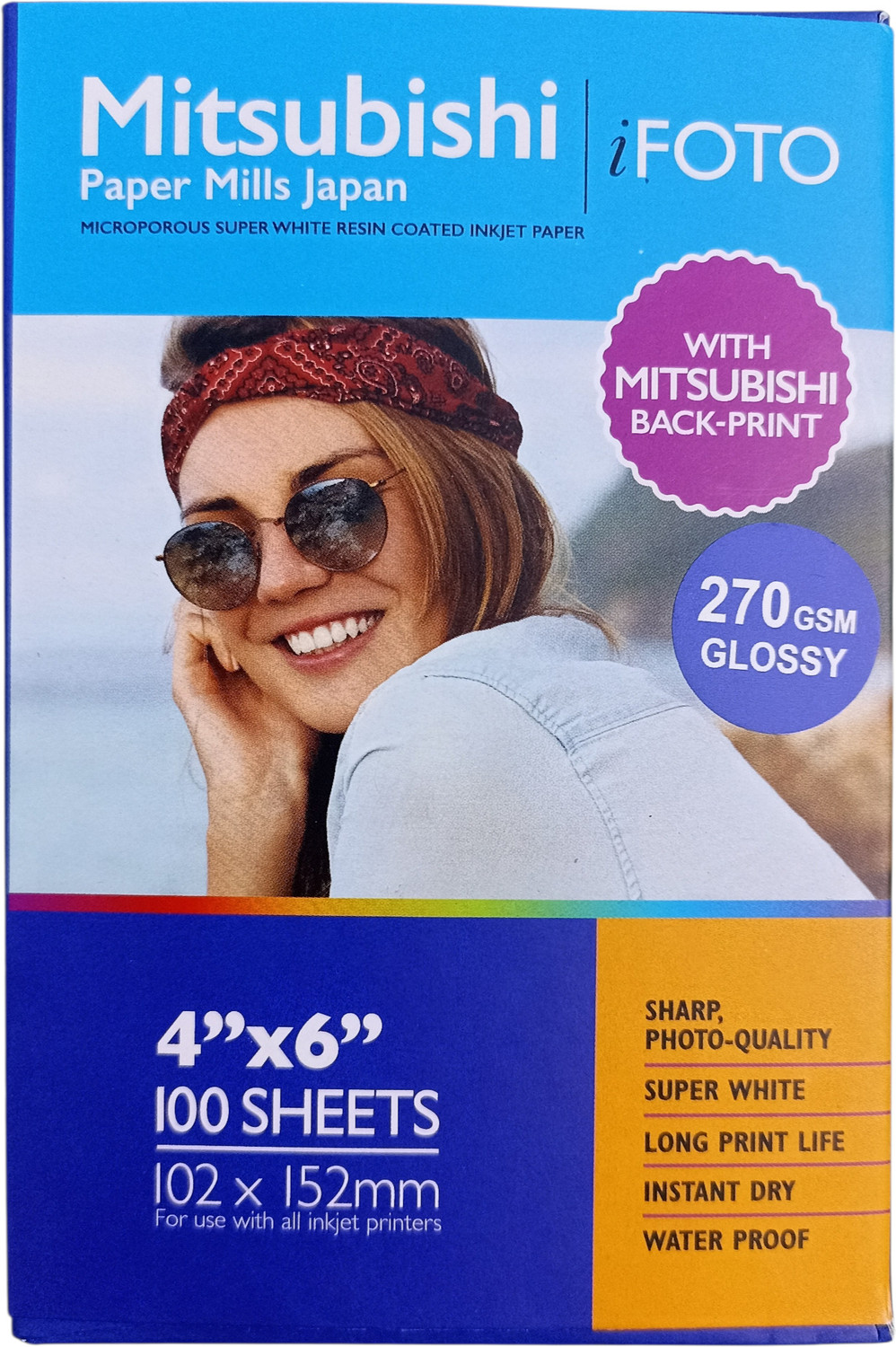Image of klik' Glossy paper photo paper A4 180gsm 50sheet Unruled A4 180 gsm Inkjet Paper (Set of 1, White)