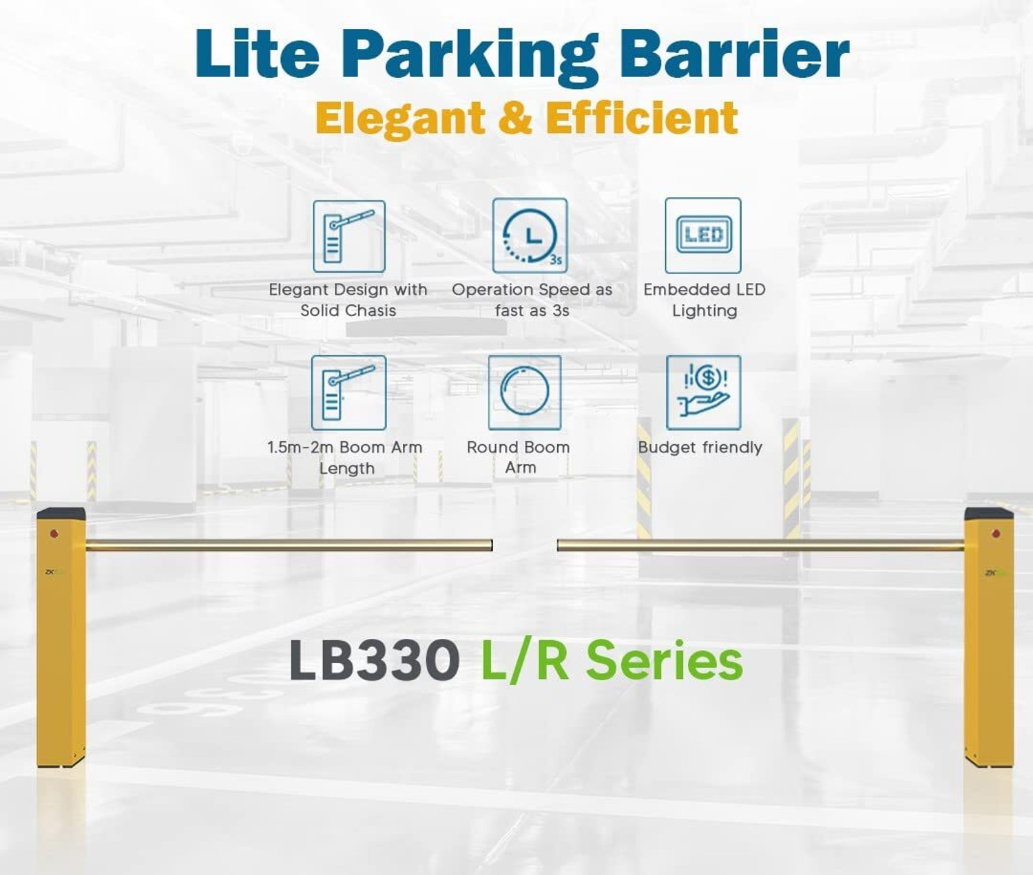 Image of ZKTeco LB330 Mini Car & Bike parking boom barrier Parking Sensor (Electromagnetic Systems)