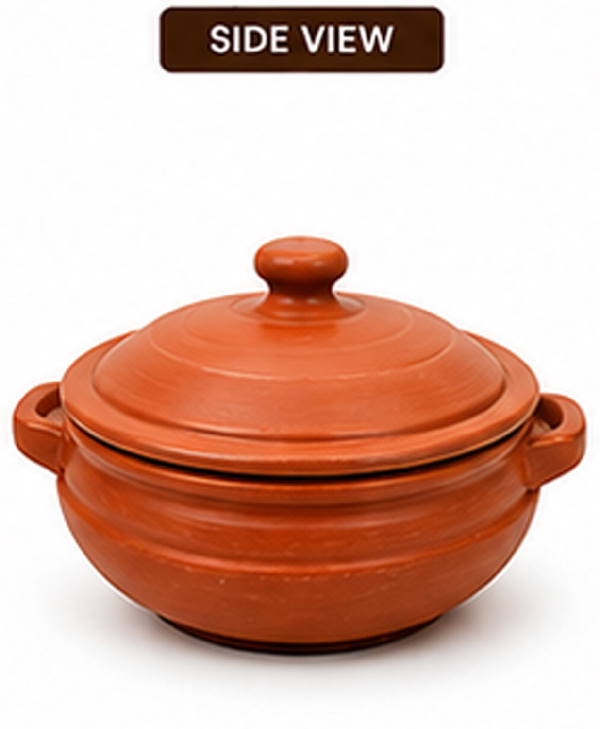 Image of Kichera Pottery Earthen Kadai /Clay Pots for Cooking & Serving Pot 18 cm diameter 1 L capacity (Earthenware, Non-stick)