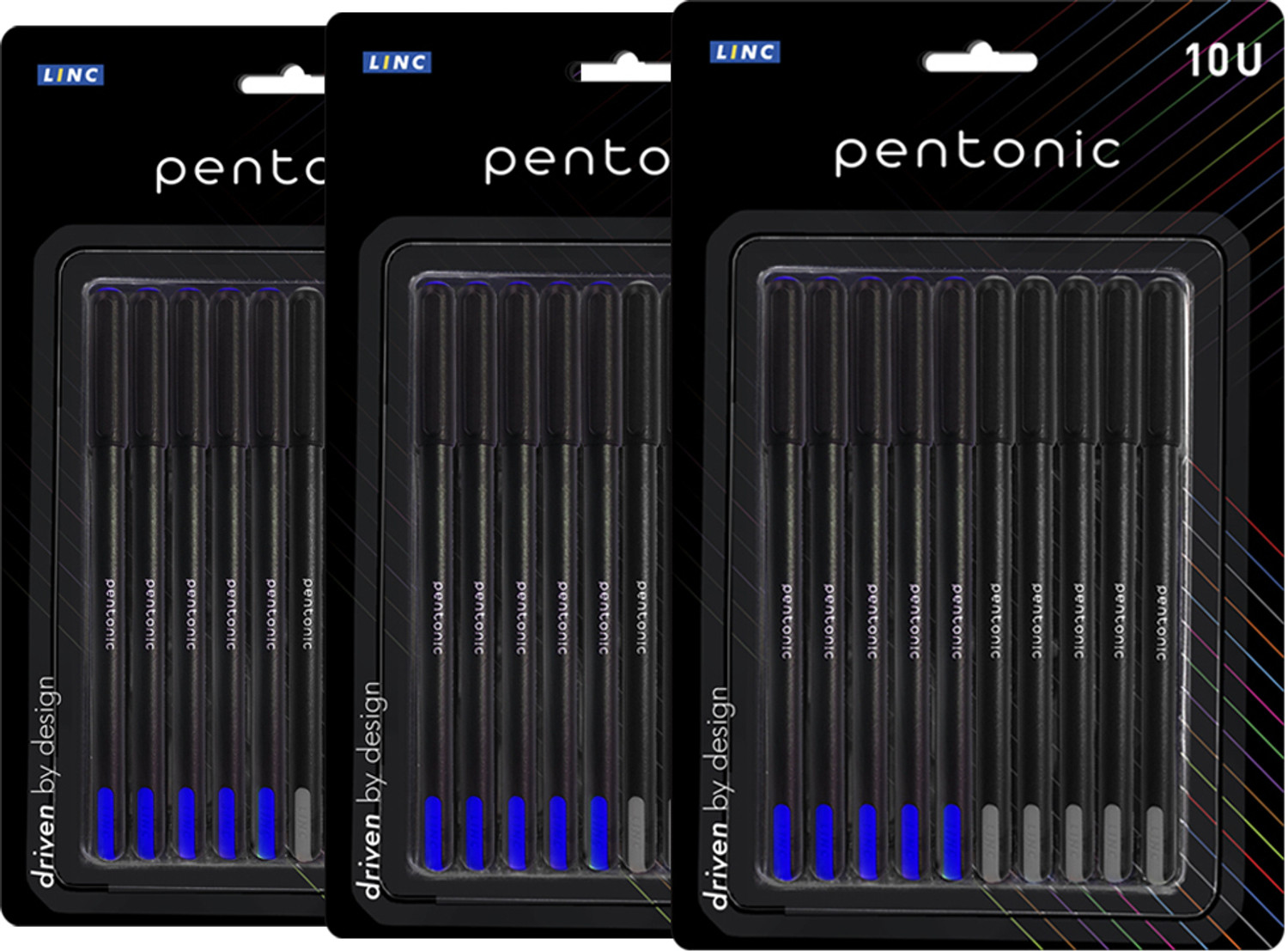 Image of LINC PENTONIC 10 Ball Pen (Pack of 10, Ink Color - Black)