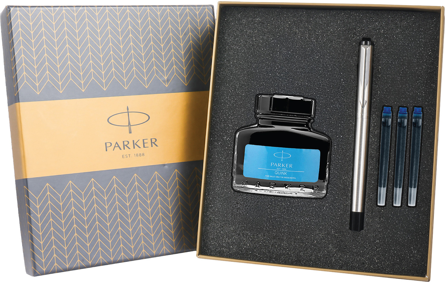 Parker Vector Stainless Steel Chrome Trim Fountain Pen - Image 6