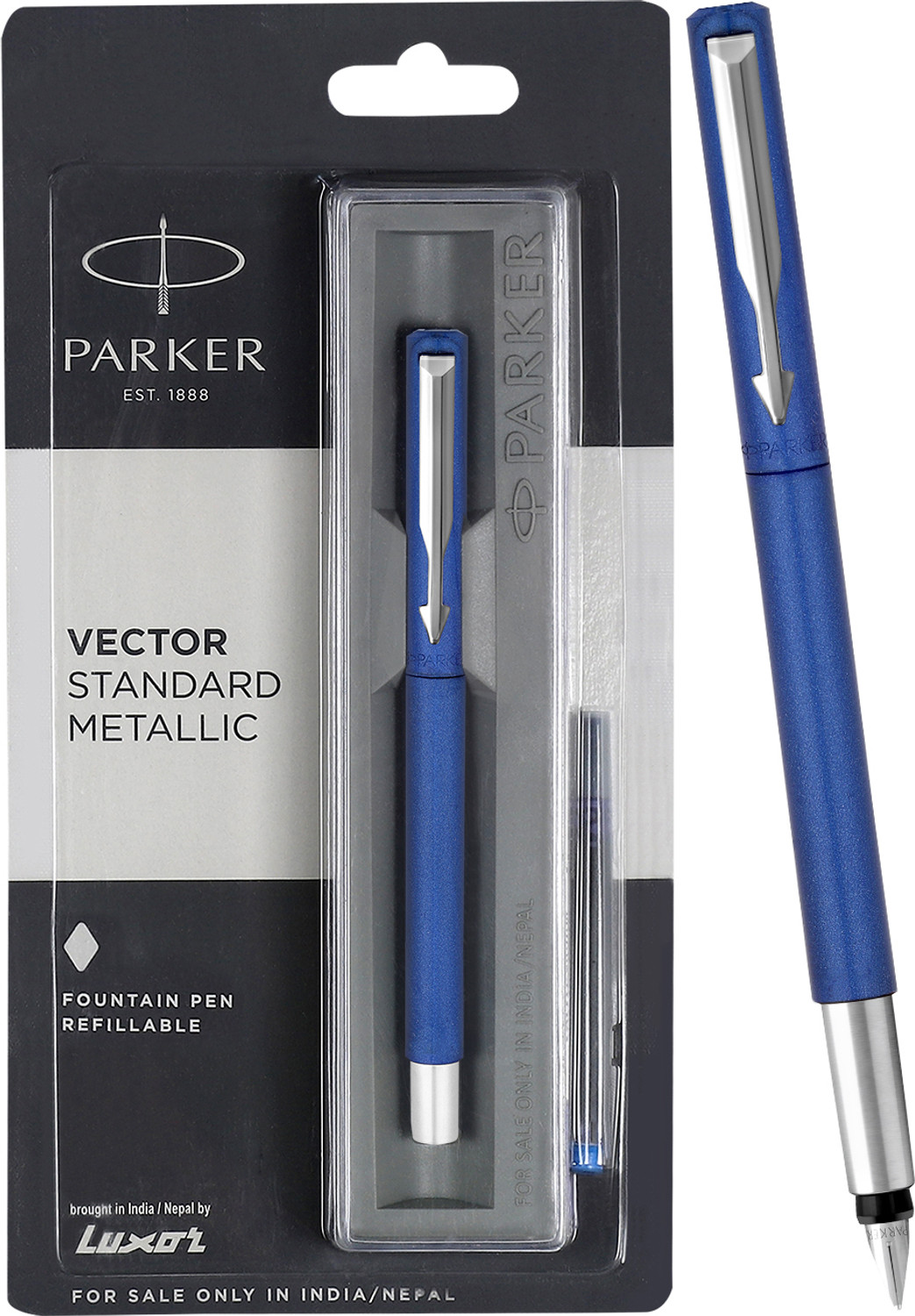 Image of Ledos SET OF 5 Click Eyedropper Demonstrator Fountain Pen Marbled Cap Iridium Nib New Fountain Pen (Pack of 5, Ink Color - Blue)