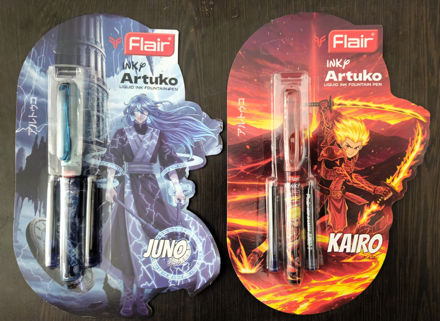 Image of FLAIR Inky Series Grippo Liquid Ink Fountain Pen Blister Pack | Comfortable Grip Fountain Pen (Pack of 5, Ink Color - Blue)