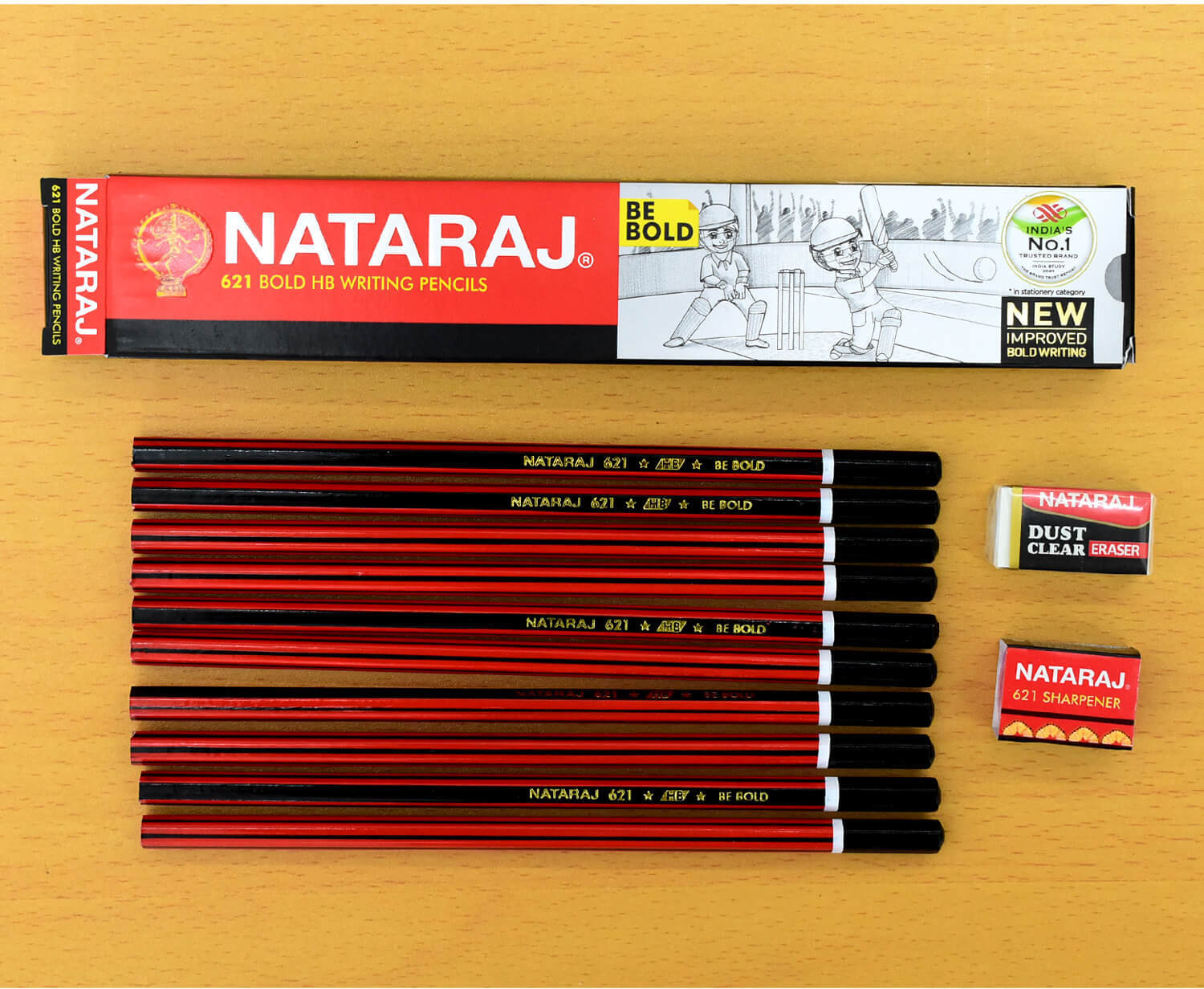 Image of NATARAJ Bold and Smooth Writing Pencil (Set of 12, Black)