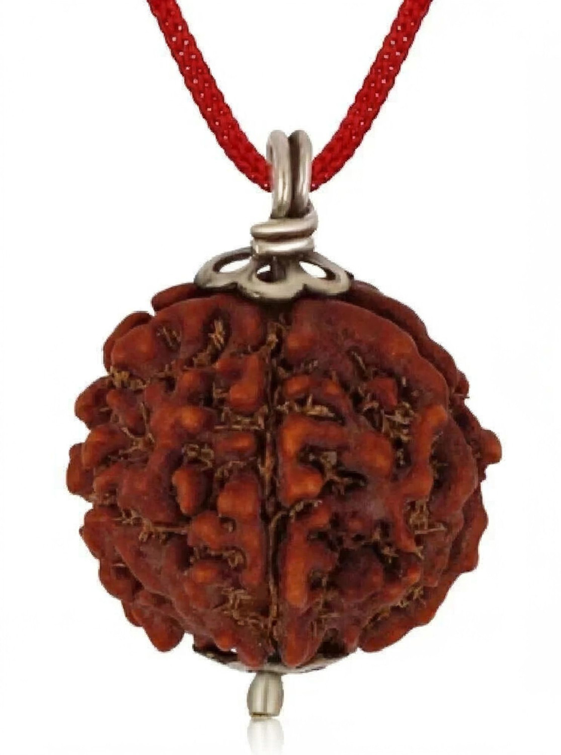 Image of BRAJSTORE Bageshwar Dham Tulsi Kanthi Mala with Hanuman ji (Heart Shape Locket) Wood Locket