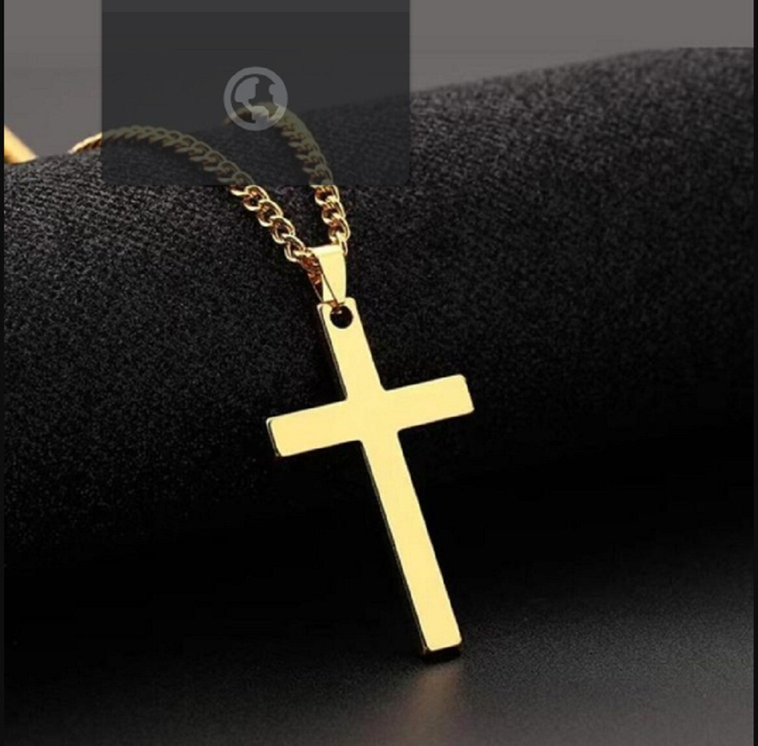 Image of Ceylonmine01 Golden Jesus Cross Pendant Divine Elegance Christian Symbol of Devotion Ornament Gold-plated Brass Pendant