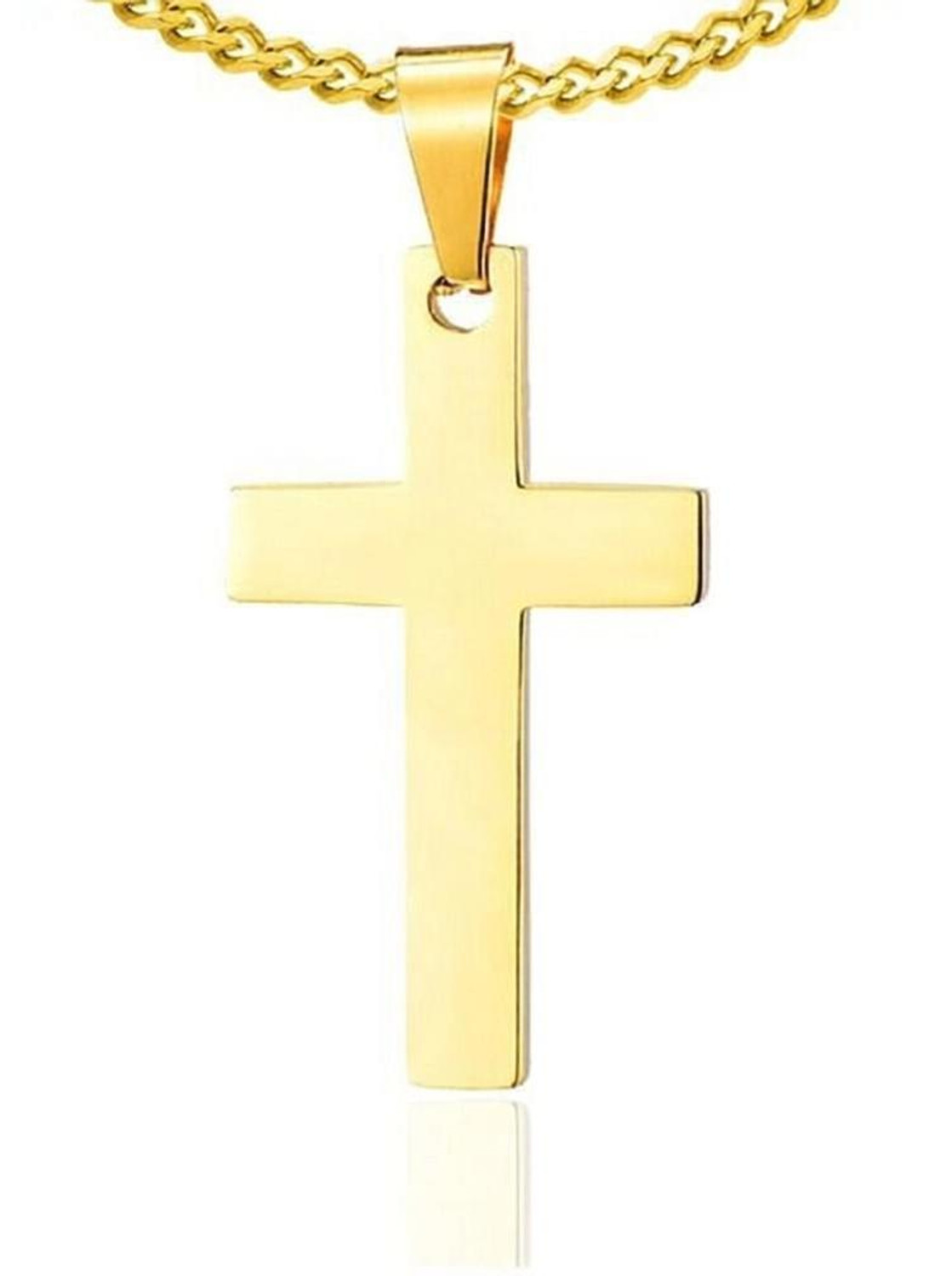 Image of Ceylonmine01 Golden Jesus Cross Pendant Divine Elegance Christian Symbol of Devotion Ornament Gold-plated Brass Pendant