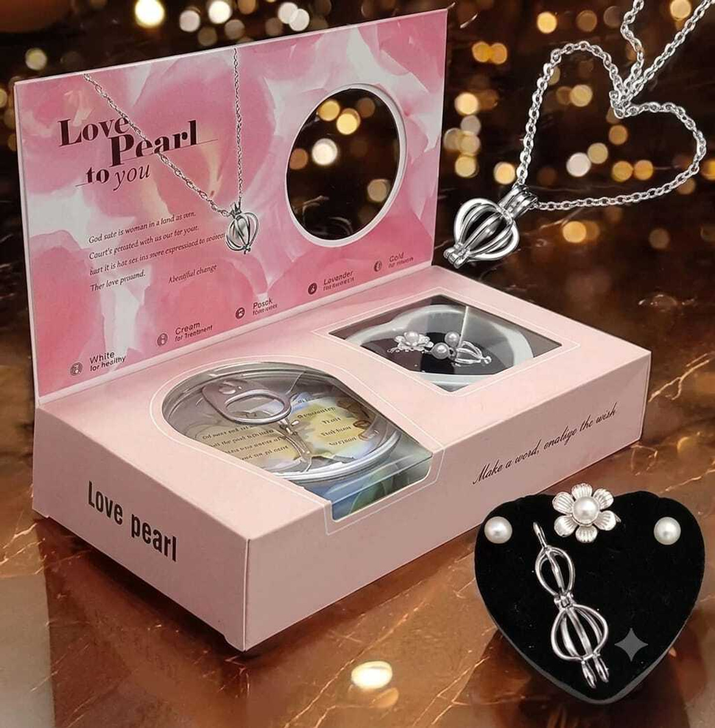 SawariyaaMart Love Pearl Wish Necklace Gift Set - Image 1