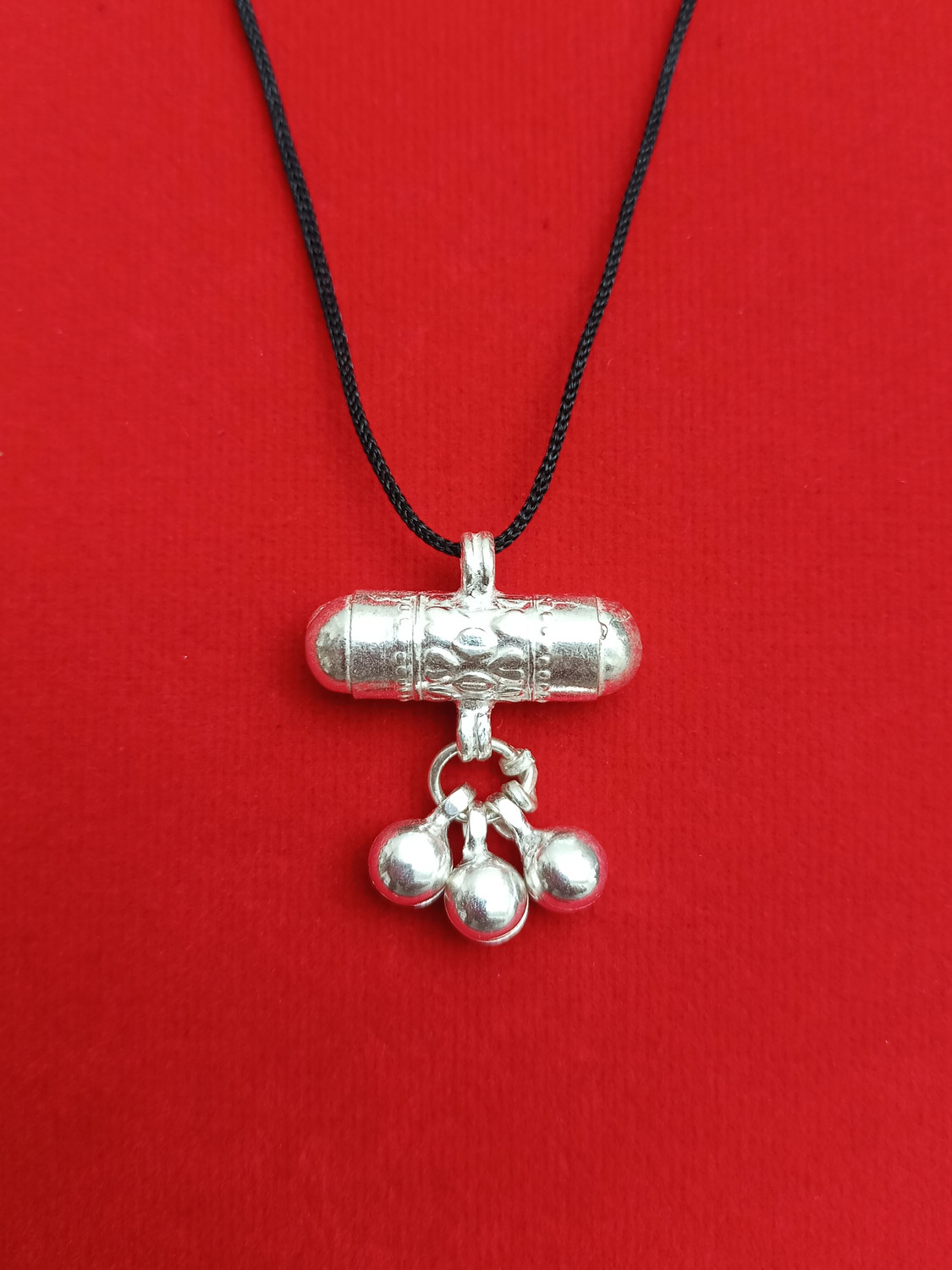 Image of Bhola Silver Bell dholna Silver Silver Pendant