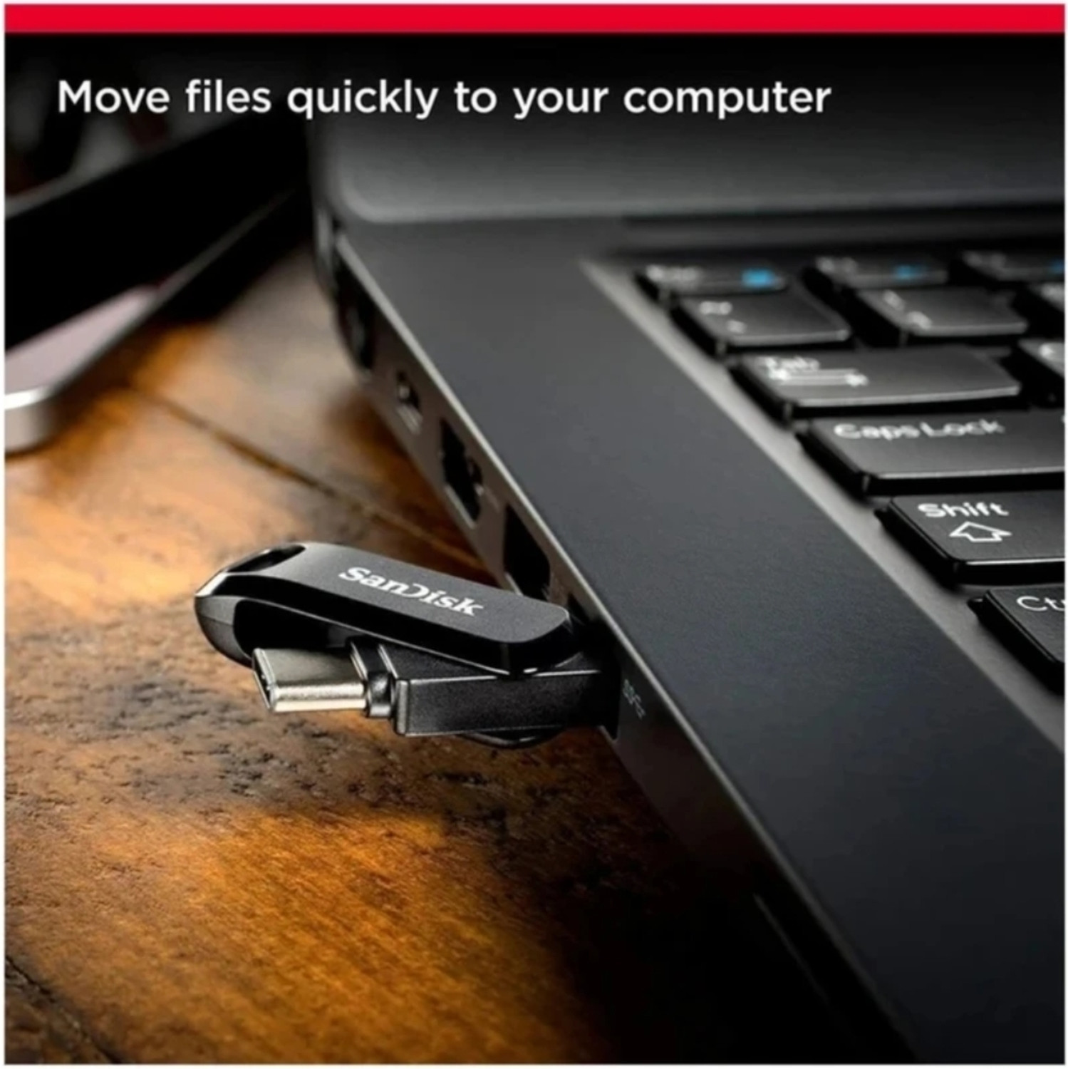 Image of SanDisk SDDDC3-256G /35 256 GB OTG Drive Compatible with Laptop, Tablet, Mobile, Desktop Computer USB 3.2 Plastic Case (Black, Mobile Pendrive)