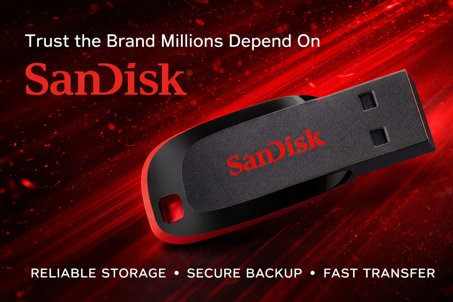Image of SanDisk Cruzer Blade 32GB USB 2.0 Flash Pendrive 32 GB Pen Drive Compatible with Audio Player, Desktop Computer, Gaming Console, Laptop, Mobile, Netbook, Tablet, Television USB 2.0 Plastic Case (Black, Red)