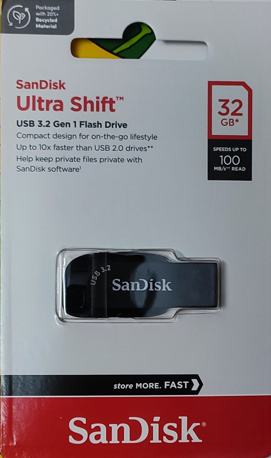 Image of SanDisk SDCZ410-032G 32 GB Pen Drive Compatible with Laptop, Gaming Console, Audio Player, Television, Netbook, Tablet, Desktop Computer USB 3.2 Plastic Case (Black)